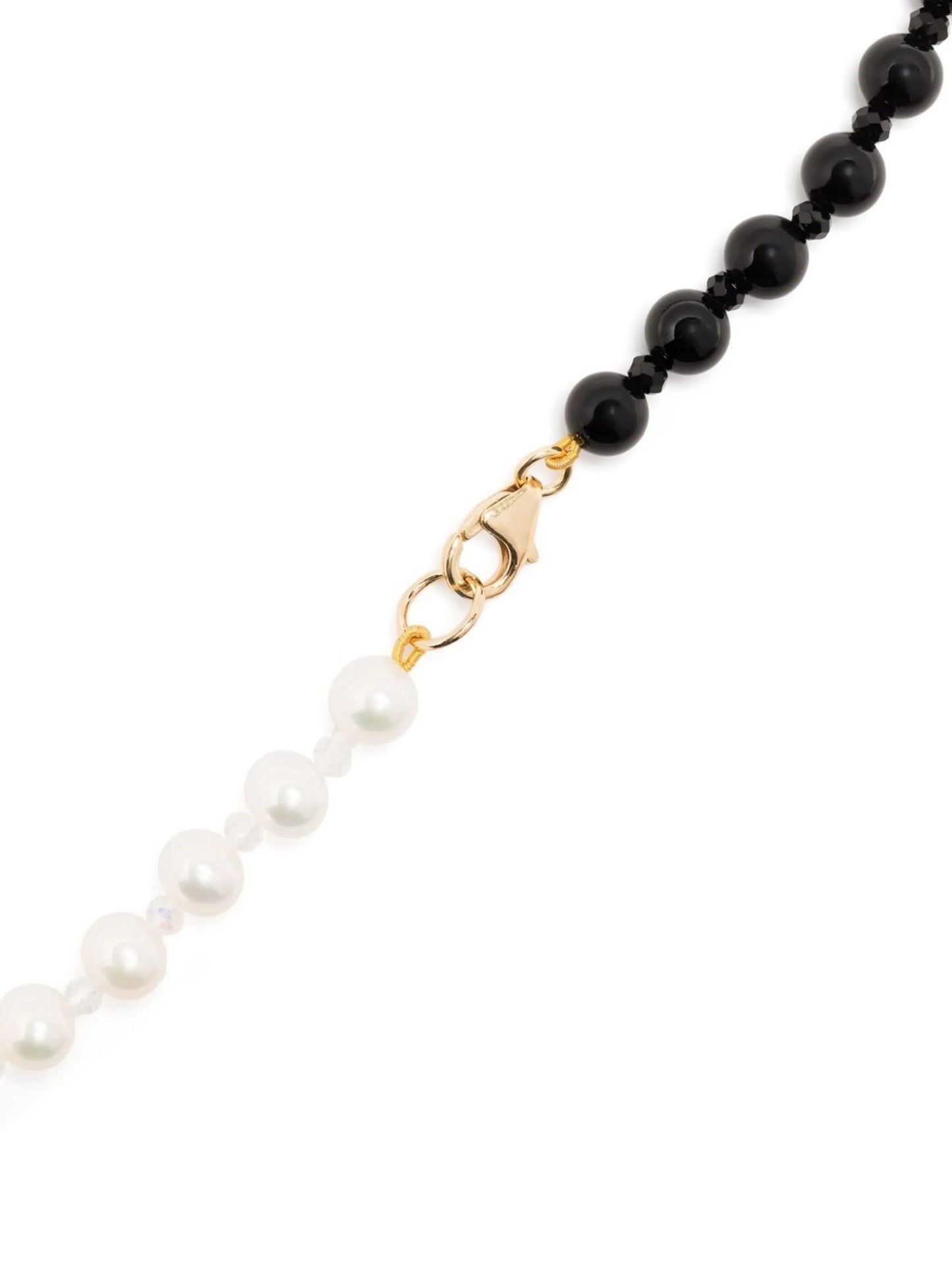 crystal-pendant pearl necklace