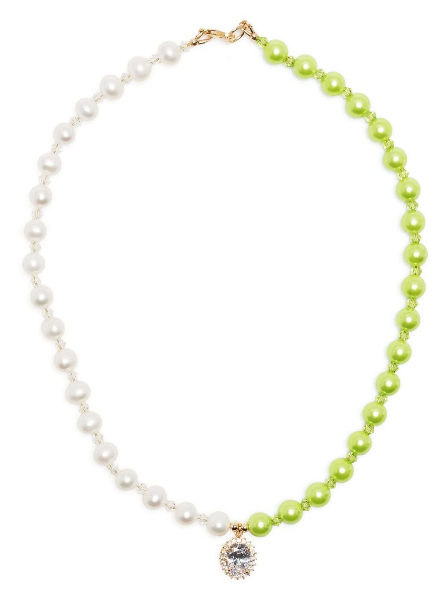 two-tone pearl necklace