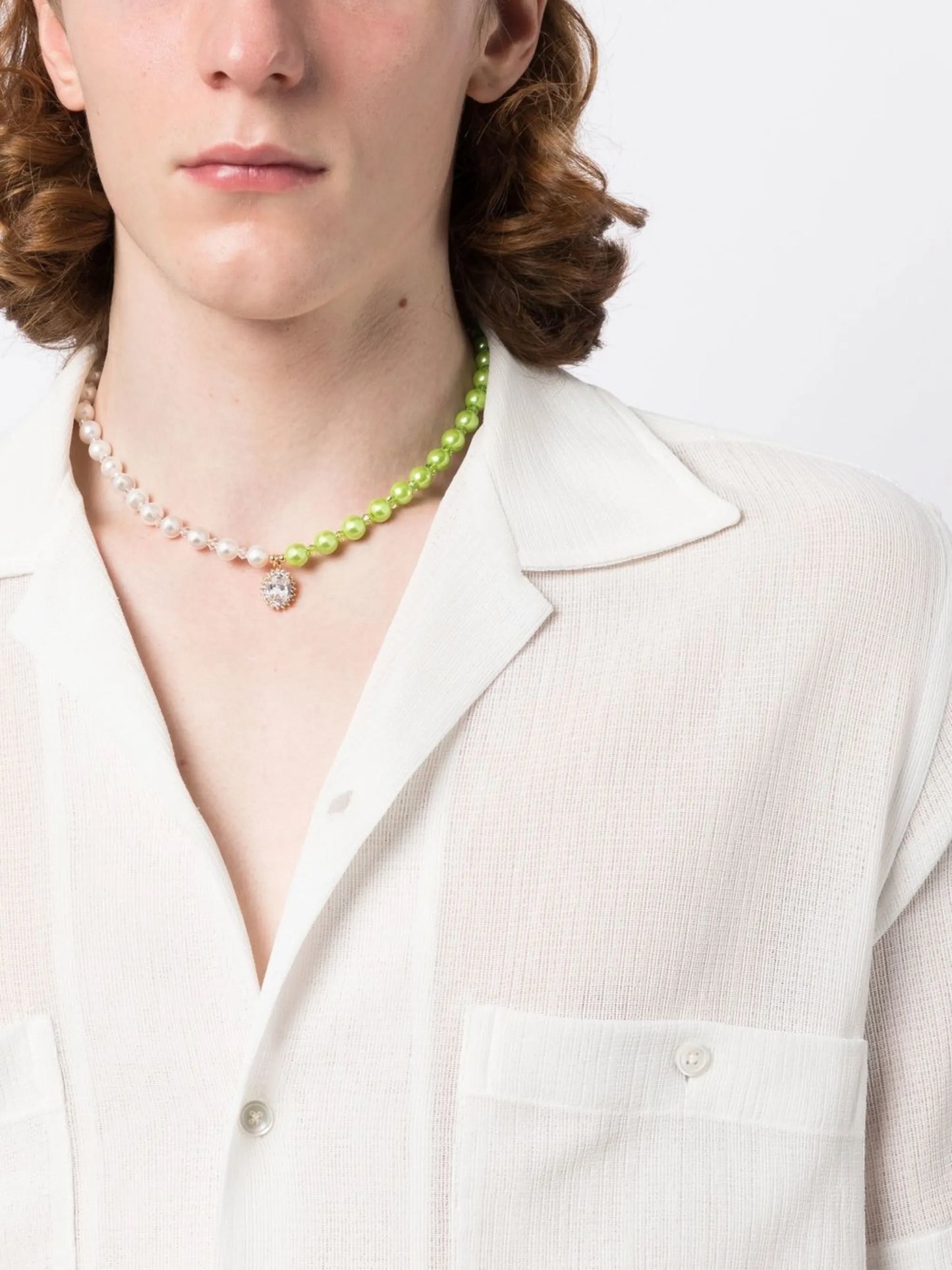 two-tone pearl necklace