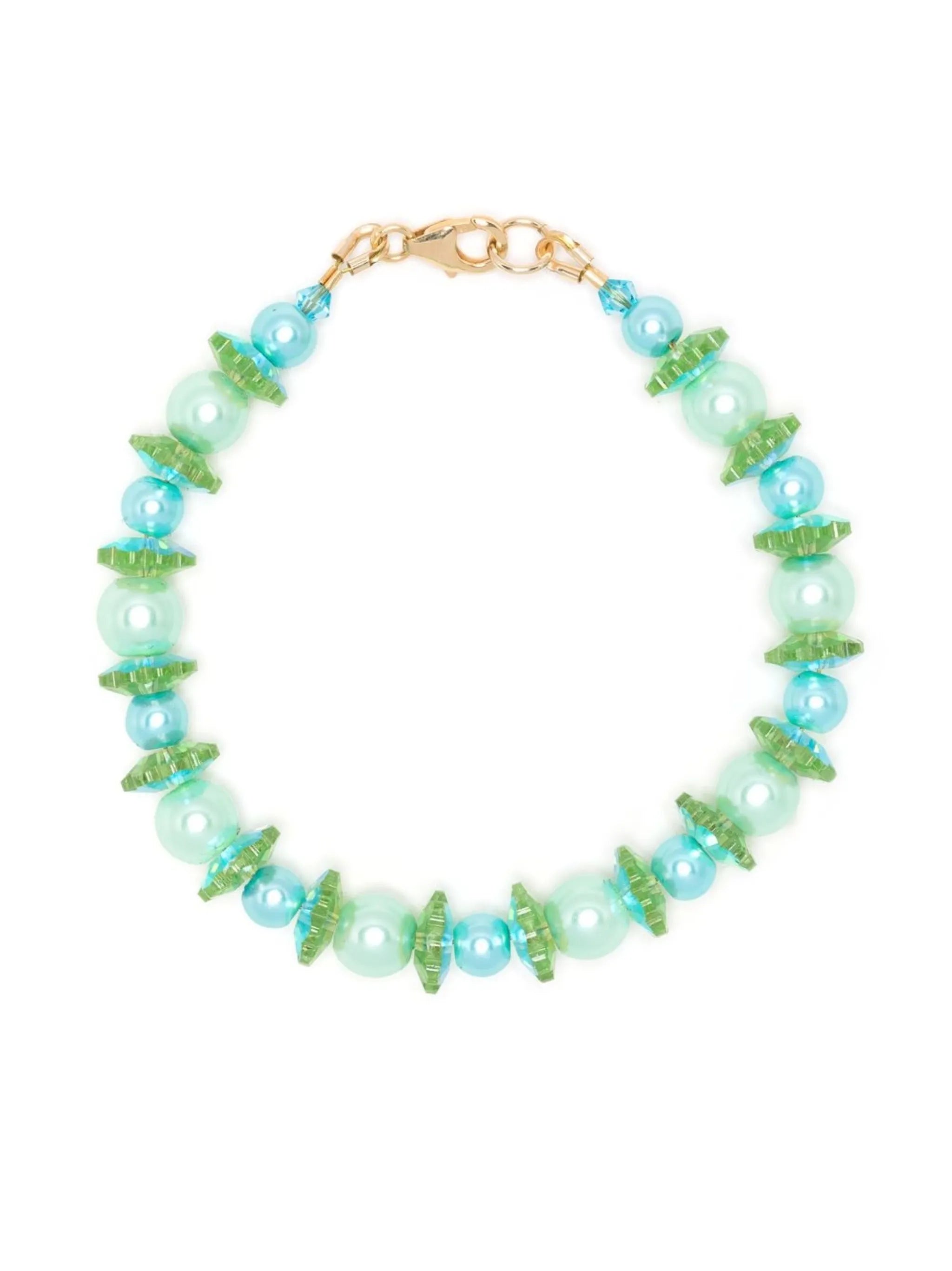flower bead glass pearl bracelet