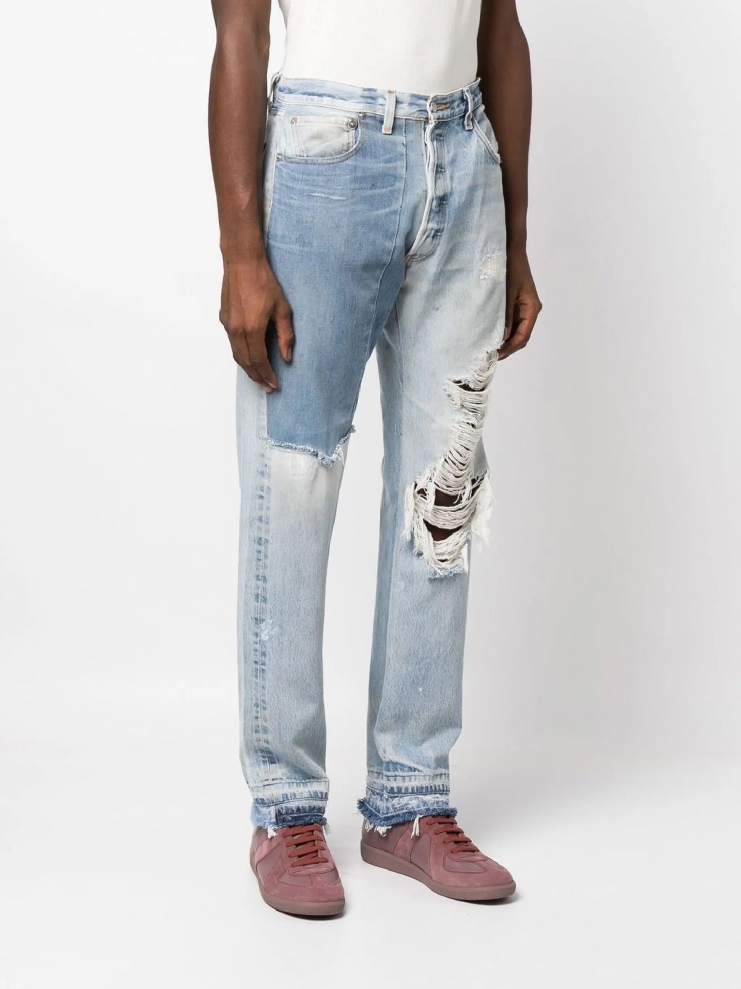 Ken ripped slim-cut jeans