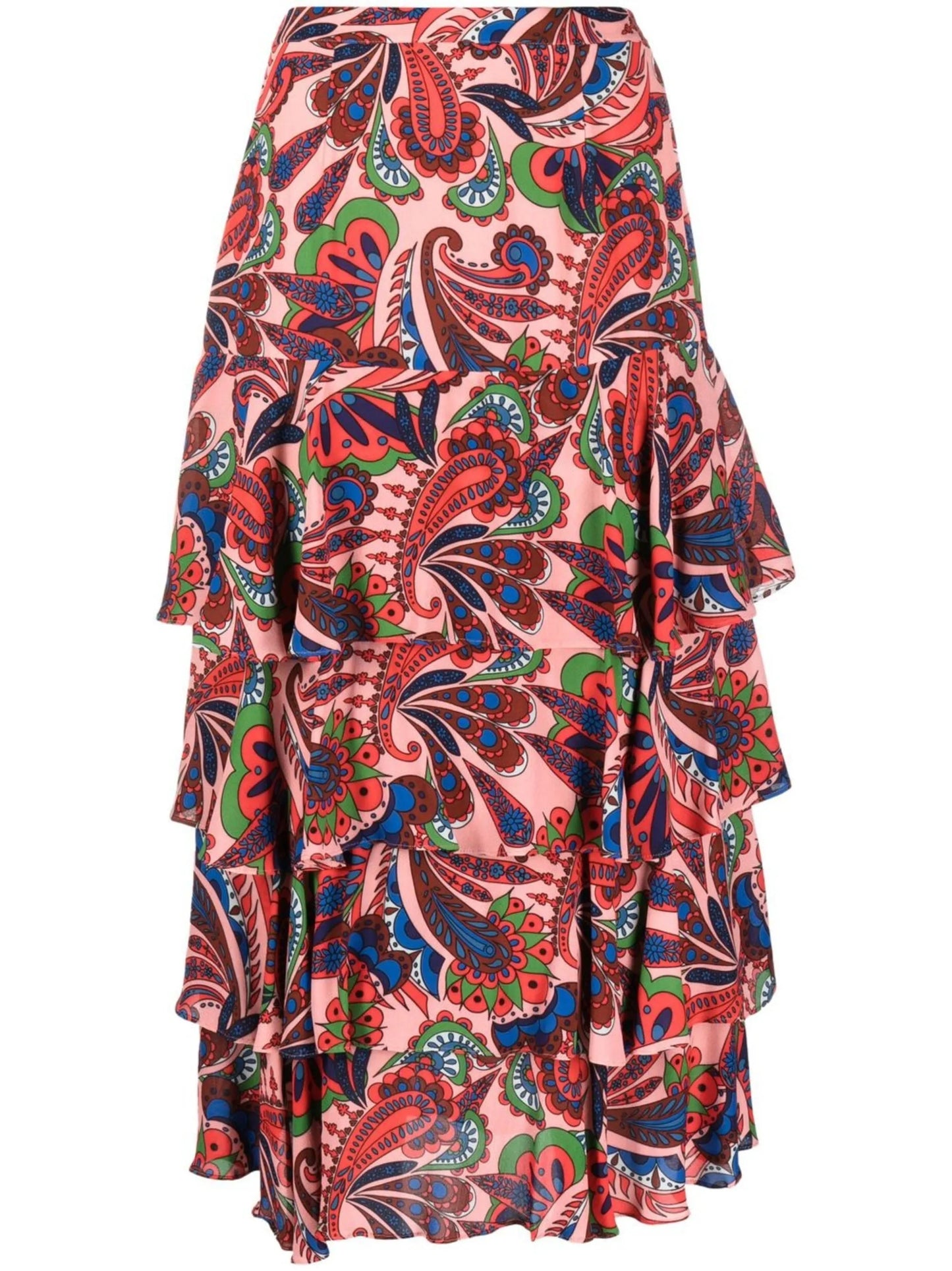 Livi ruffle midi skirt