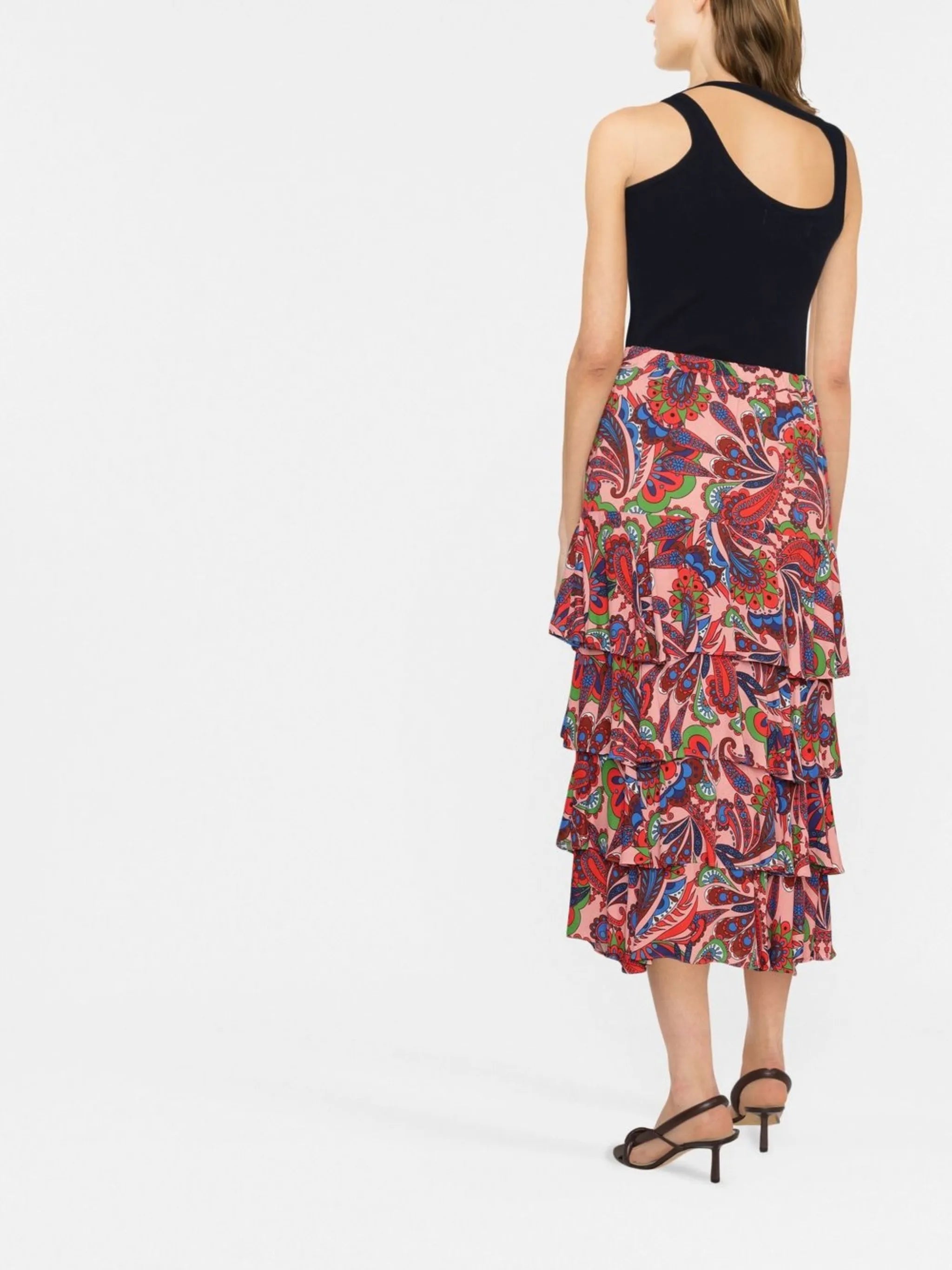 Livi ruffle midi skirt
