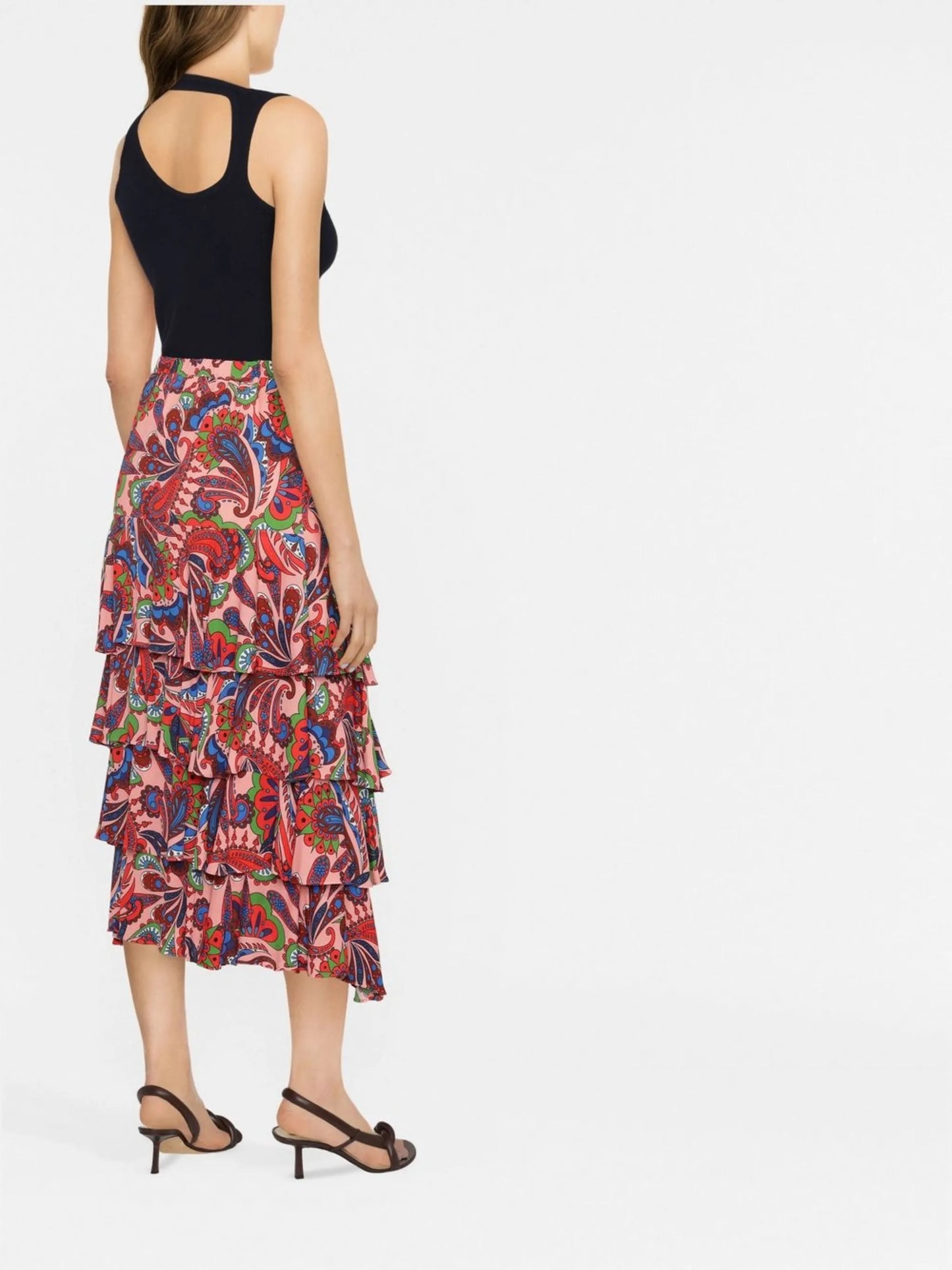 Livi ruffle midi skirt