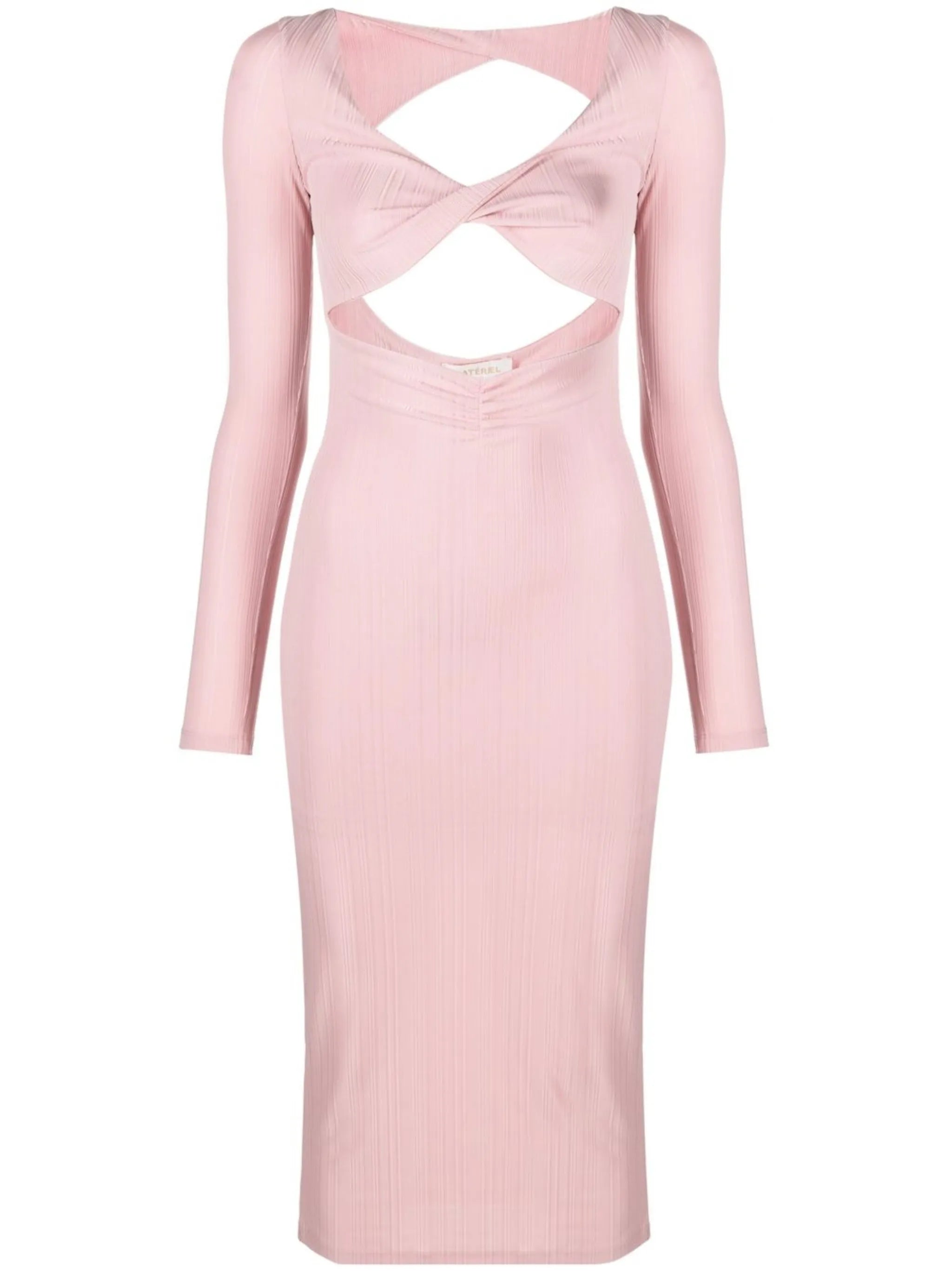 cut-out detail long-sleeve dress