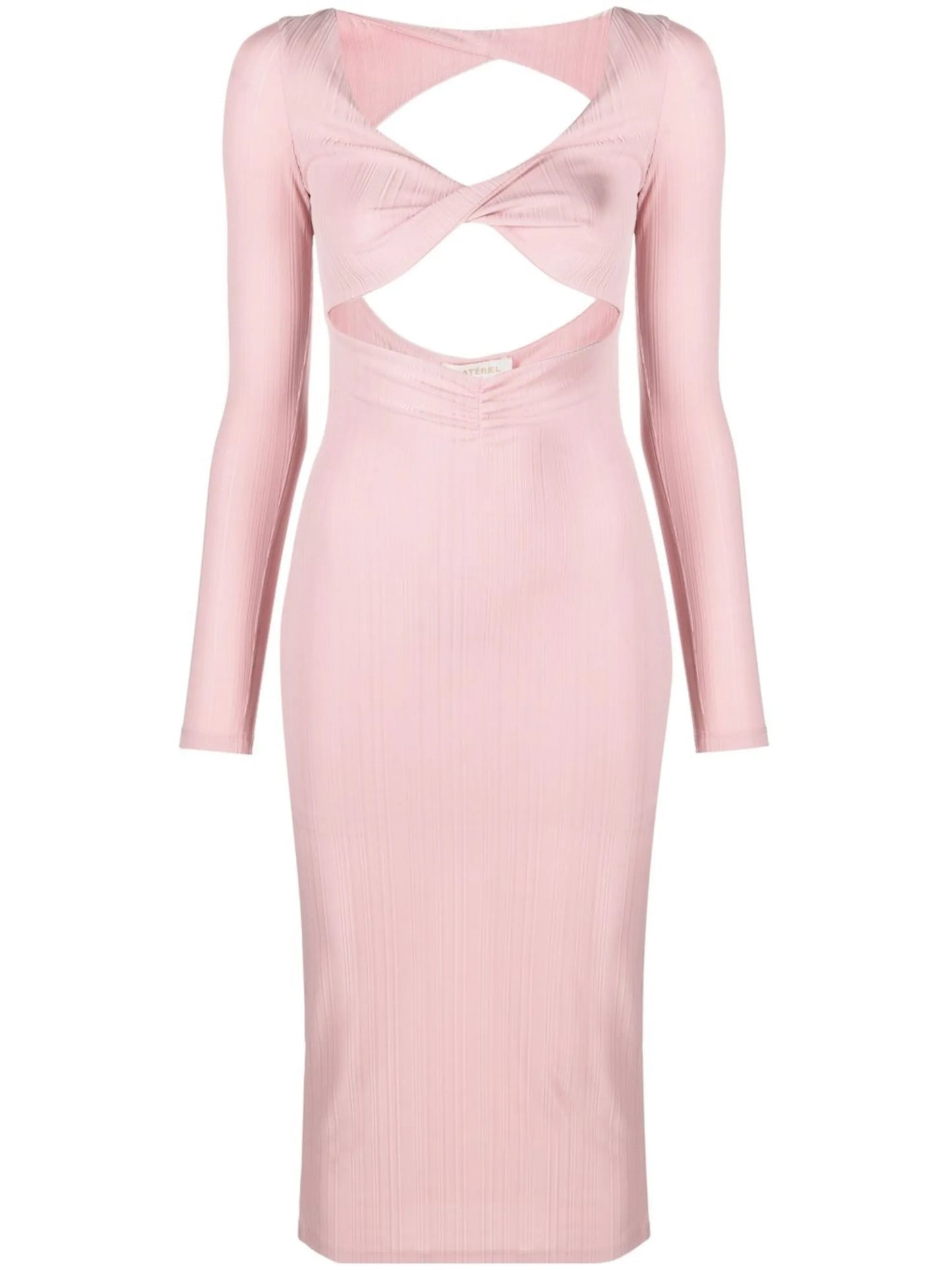 cut-out detail long-sleeve dress