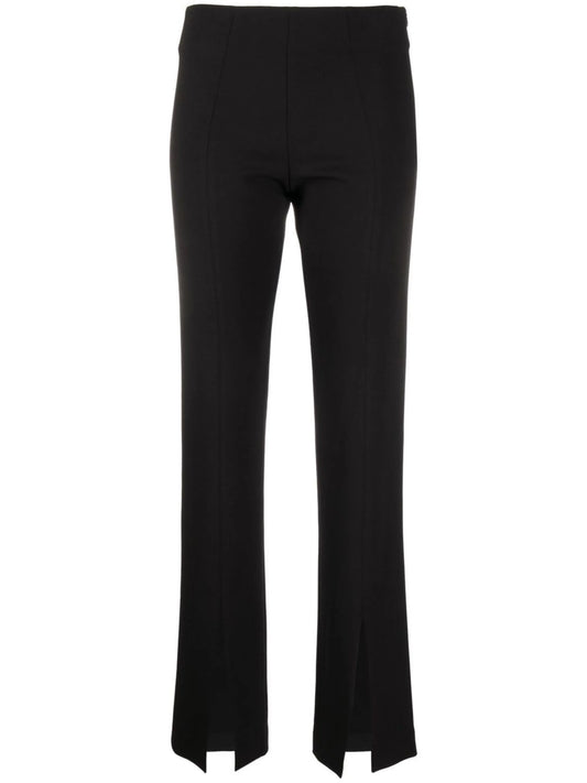 Black Stretch Slit Slim Fit Pants