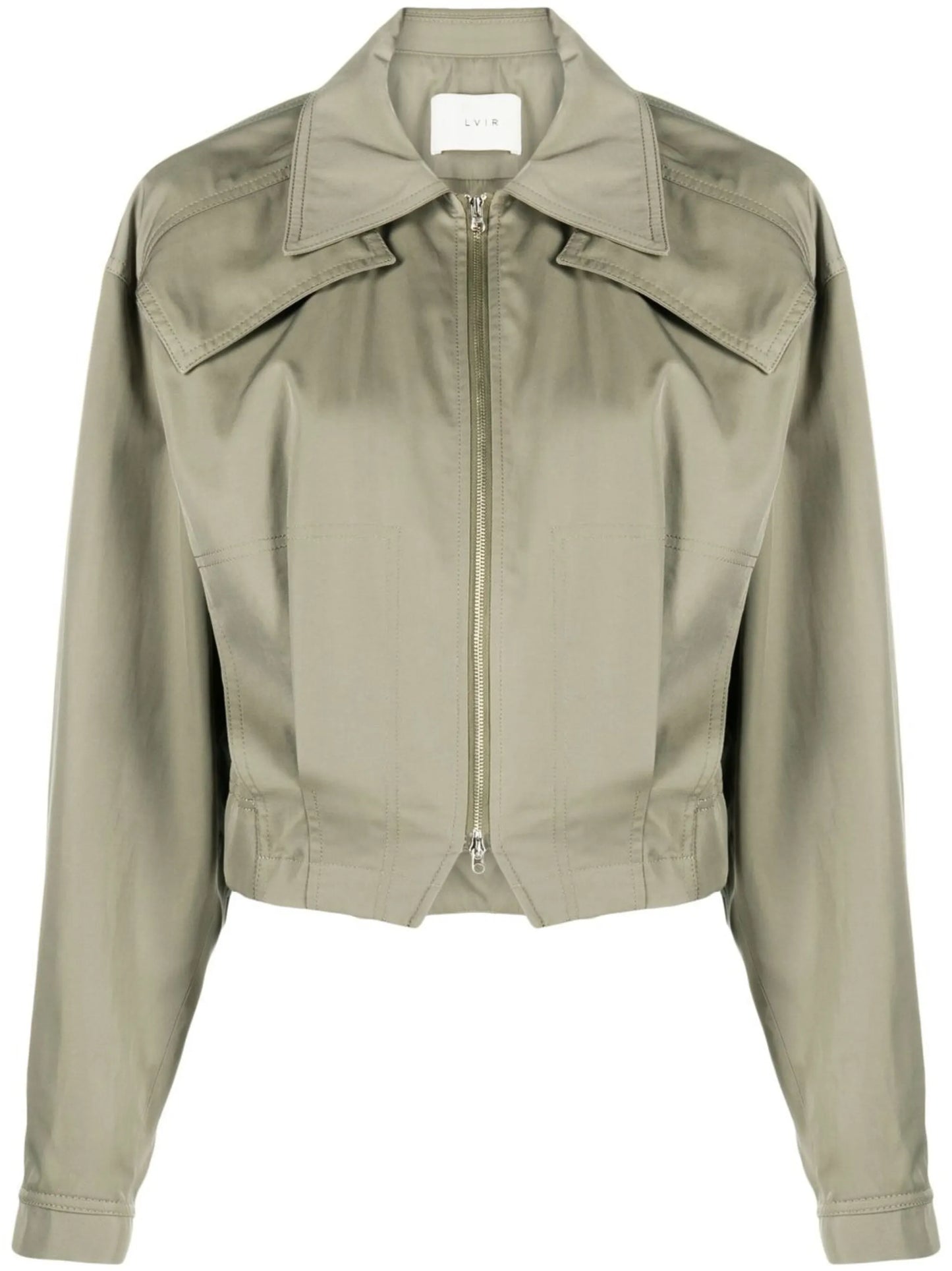 zip fastening cropped jacket