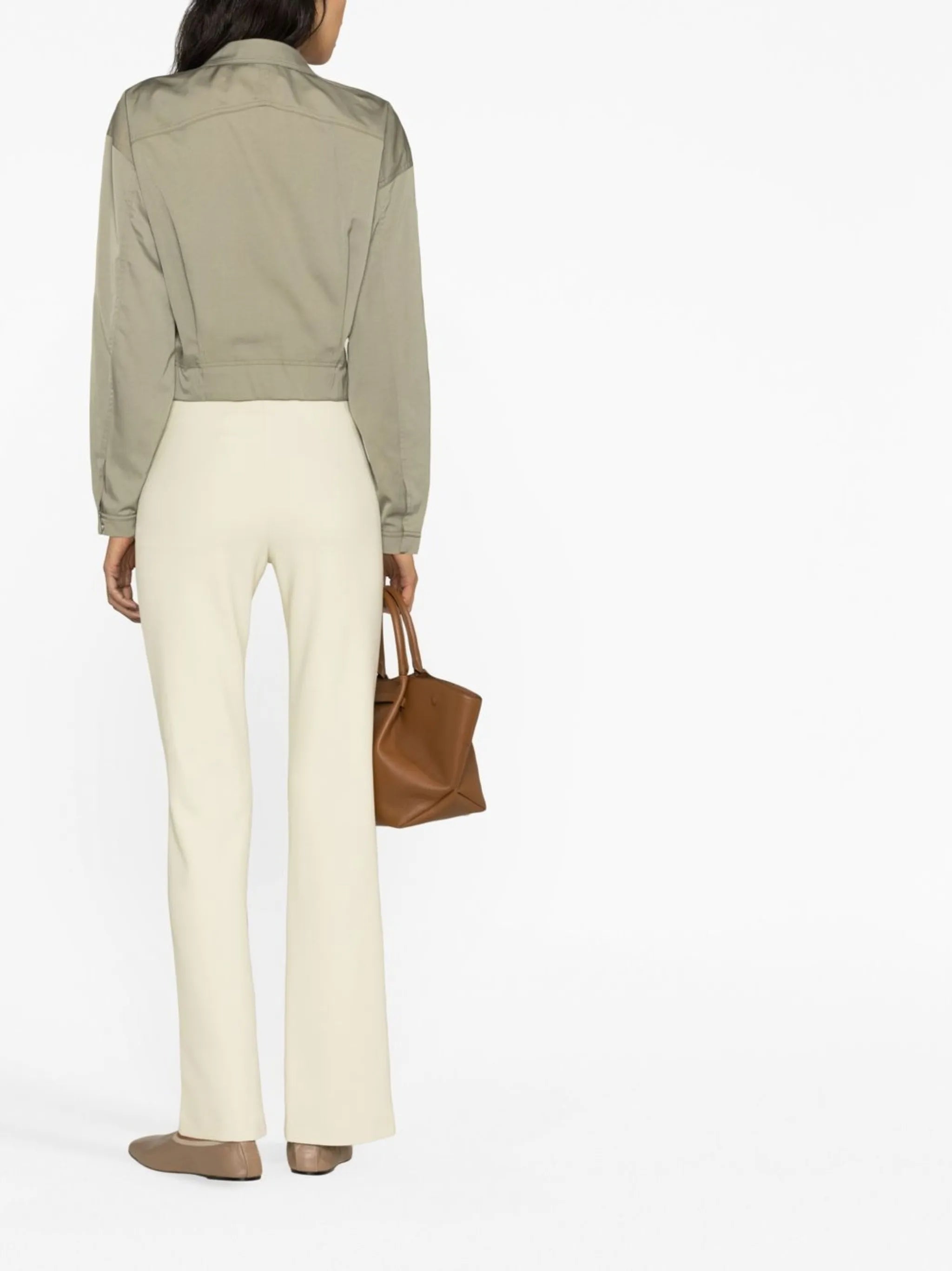 zip fastening cropped jacket