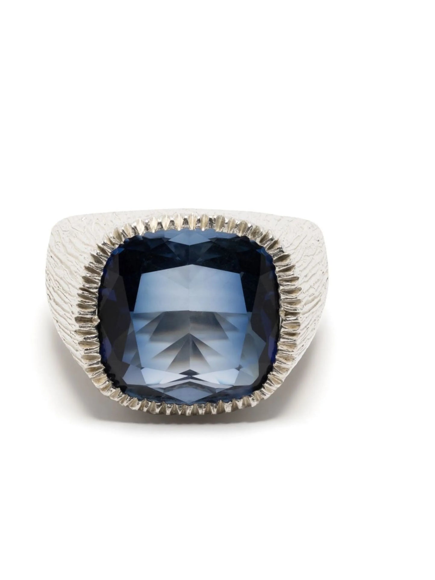sterling silver sapphire signet ring