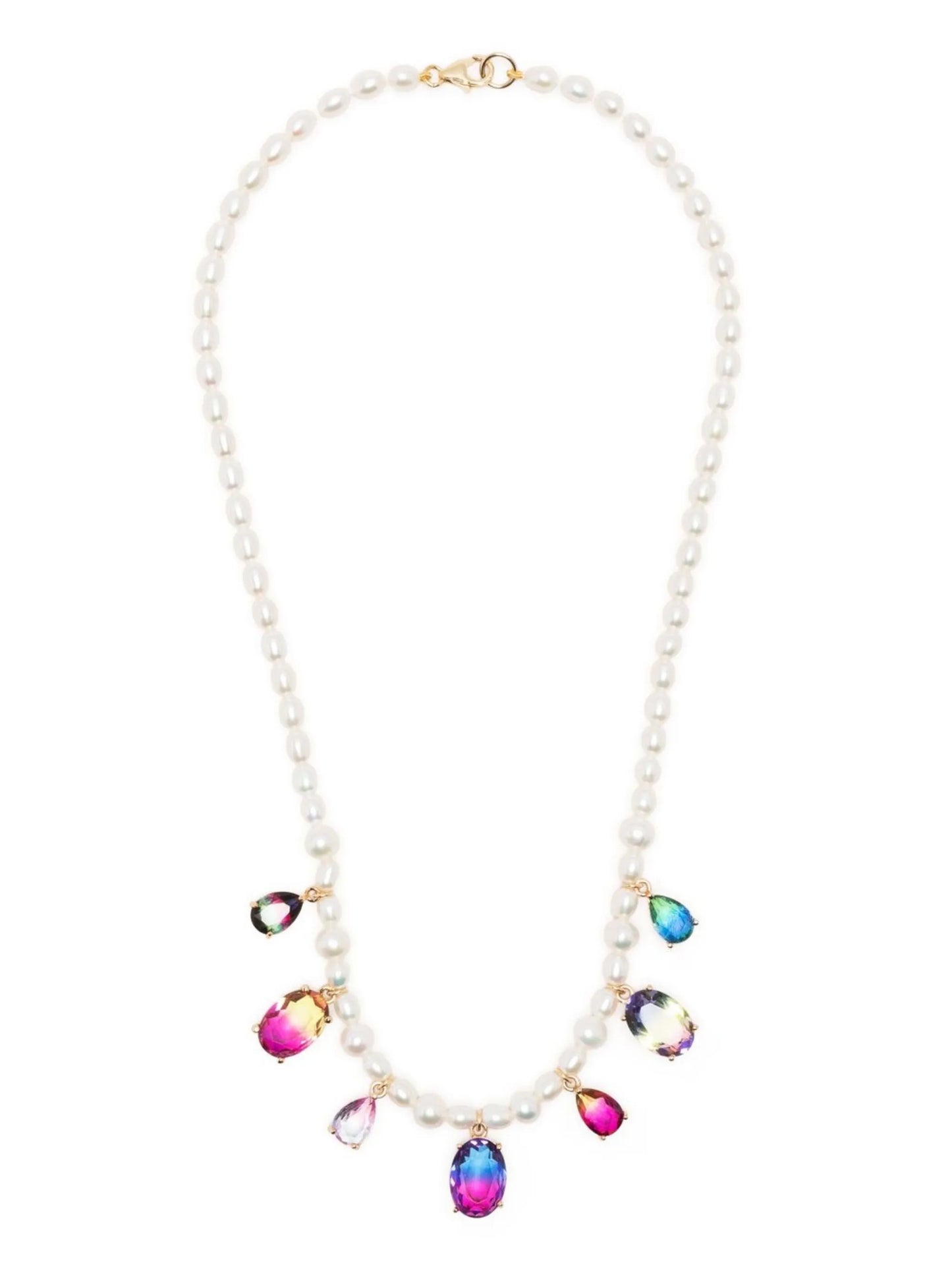 pearl ombre-crystal necklace