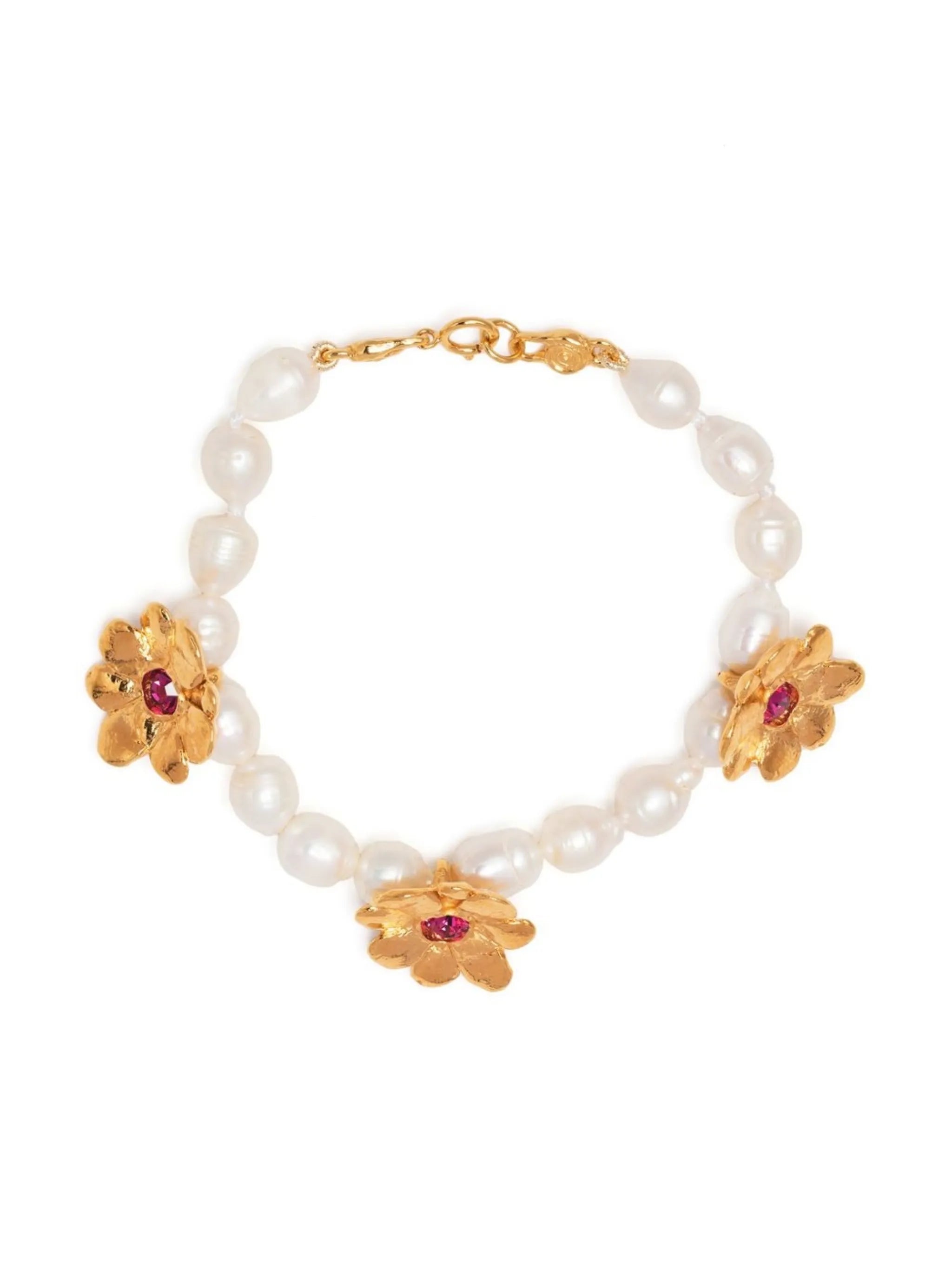 Daisy Pearl crystal-embellished bracelet