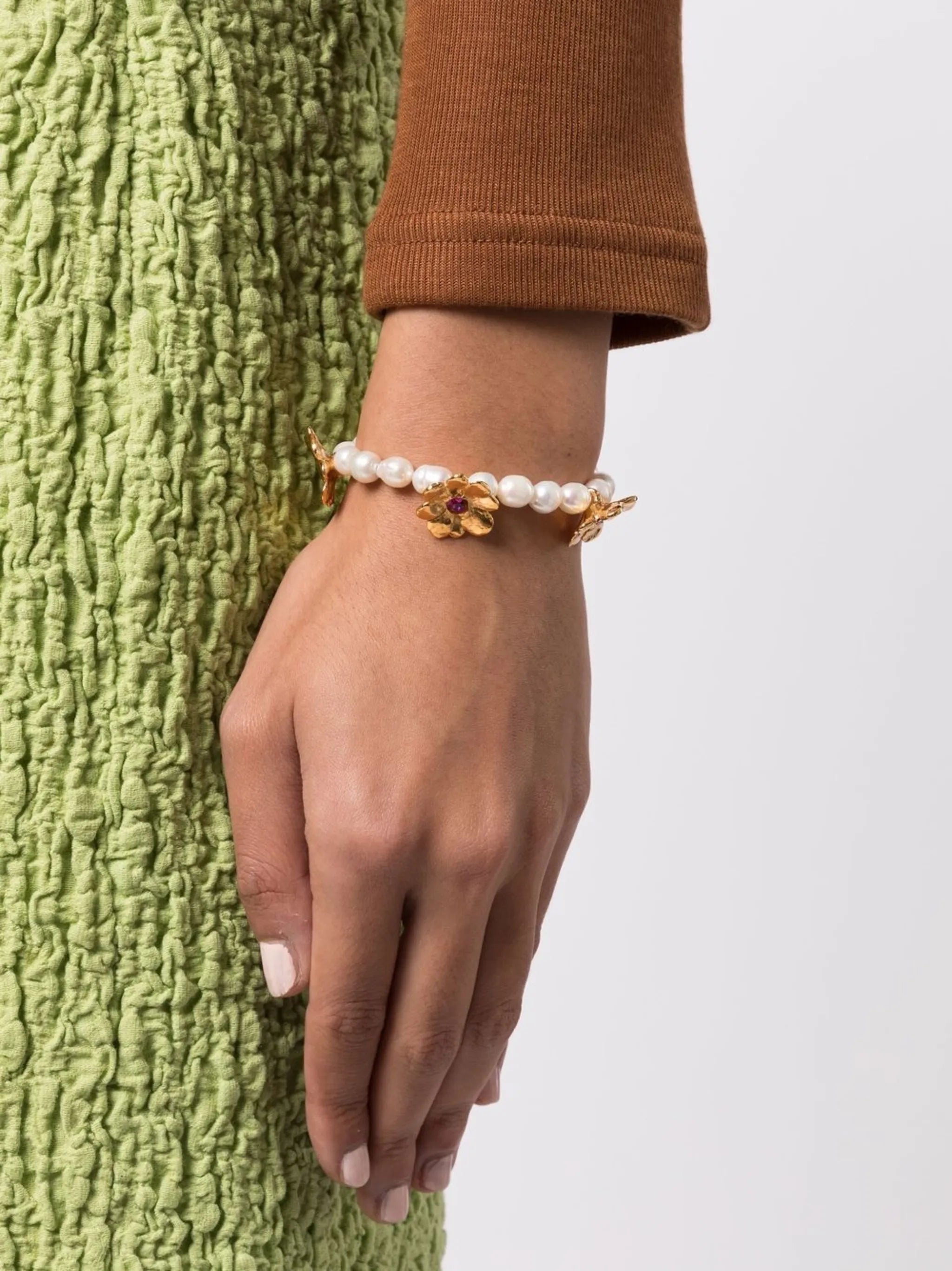 Daisy Pearl crystal-embellished bracelet