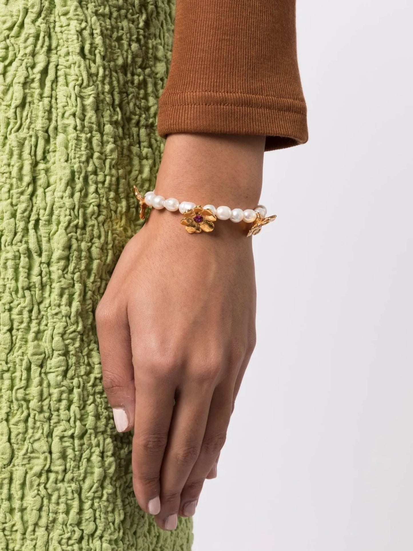 Daisy Pearl crystal-embellished bracelet
