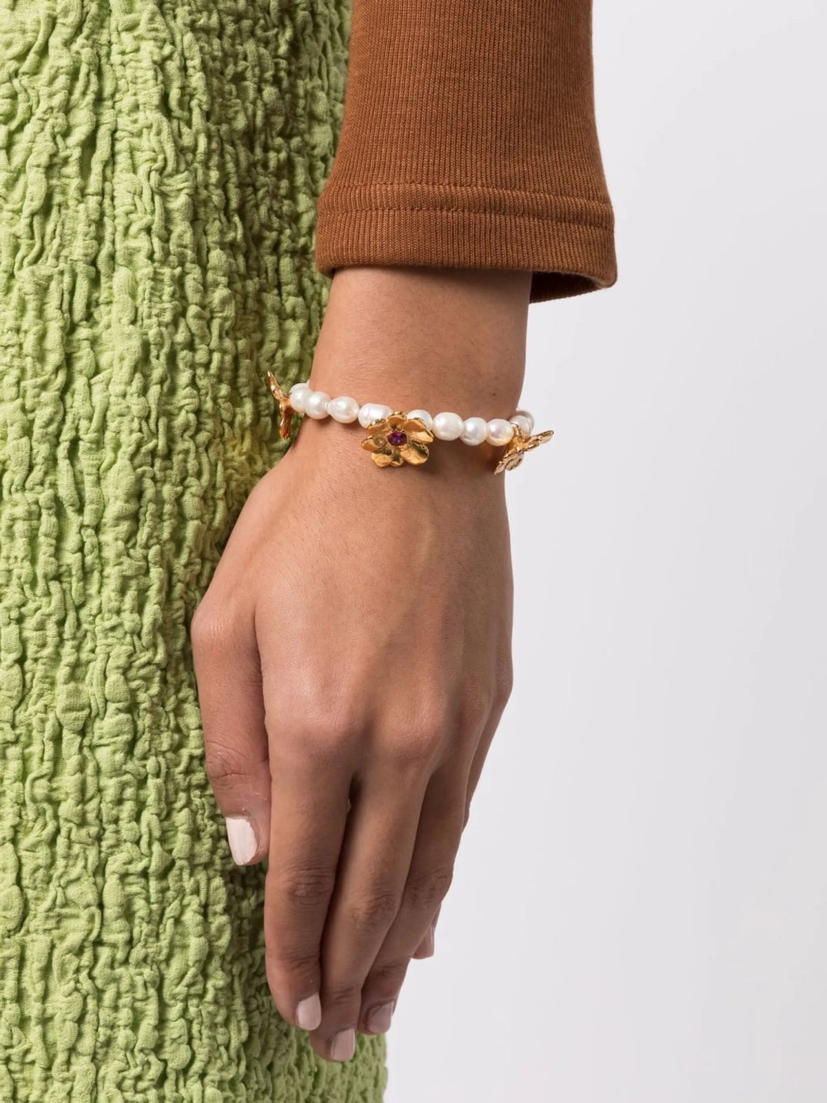 Daisy Pearl crystal-embellished bracelet