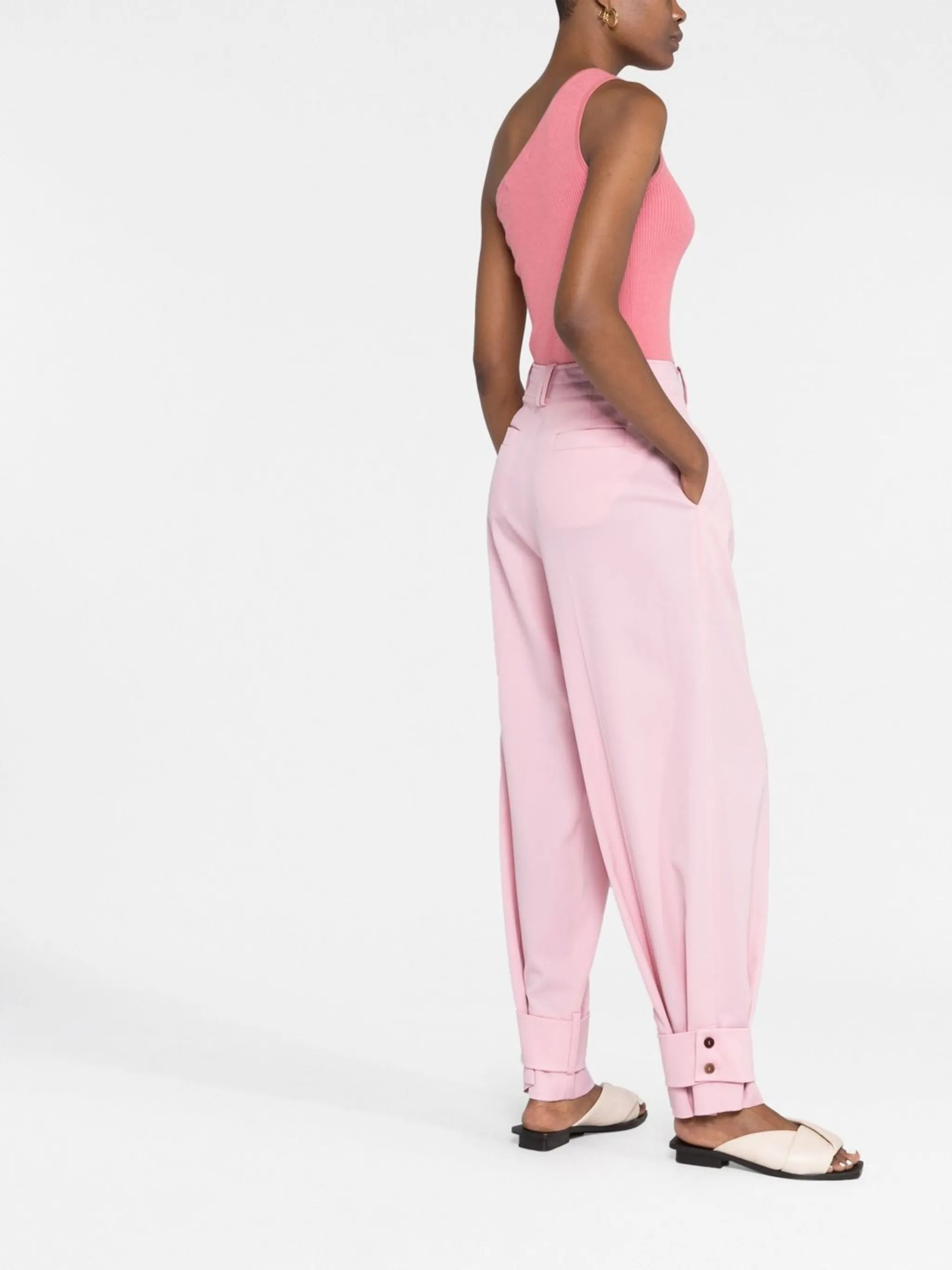 Flap Detachable Wide Pants