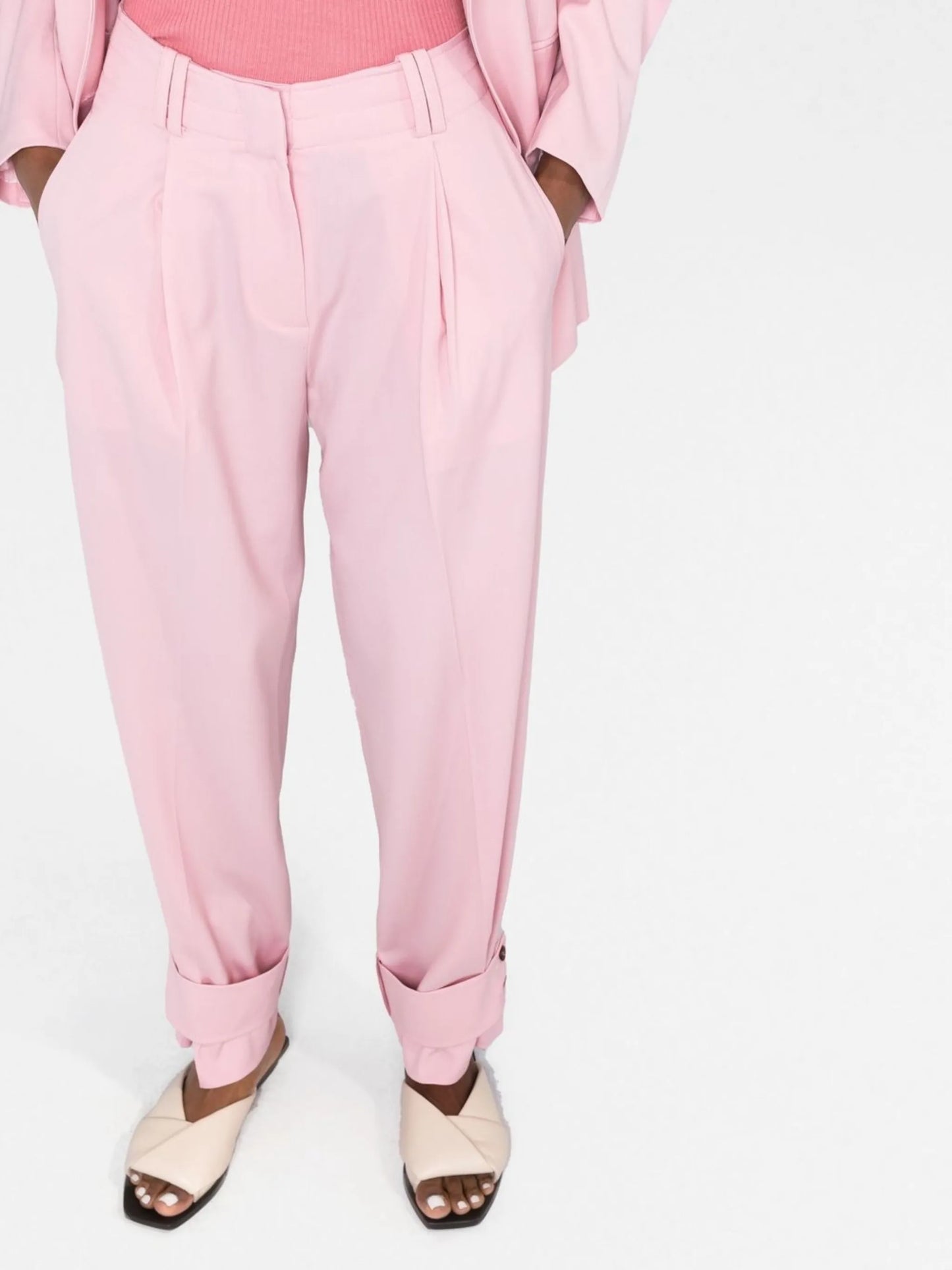 Flap Detachable Wide Pants