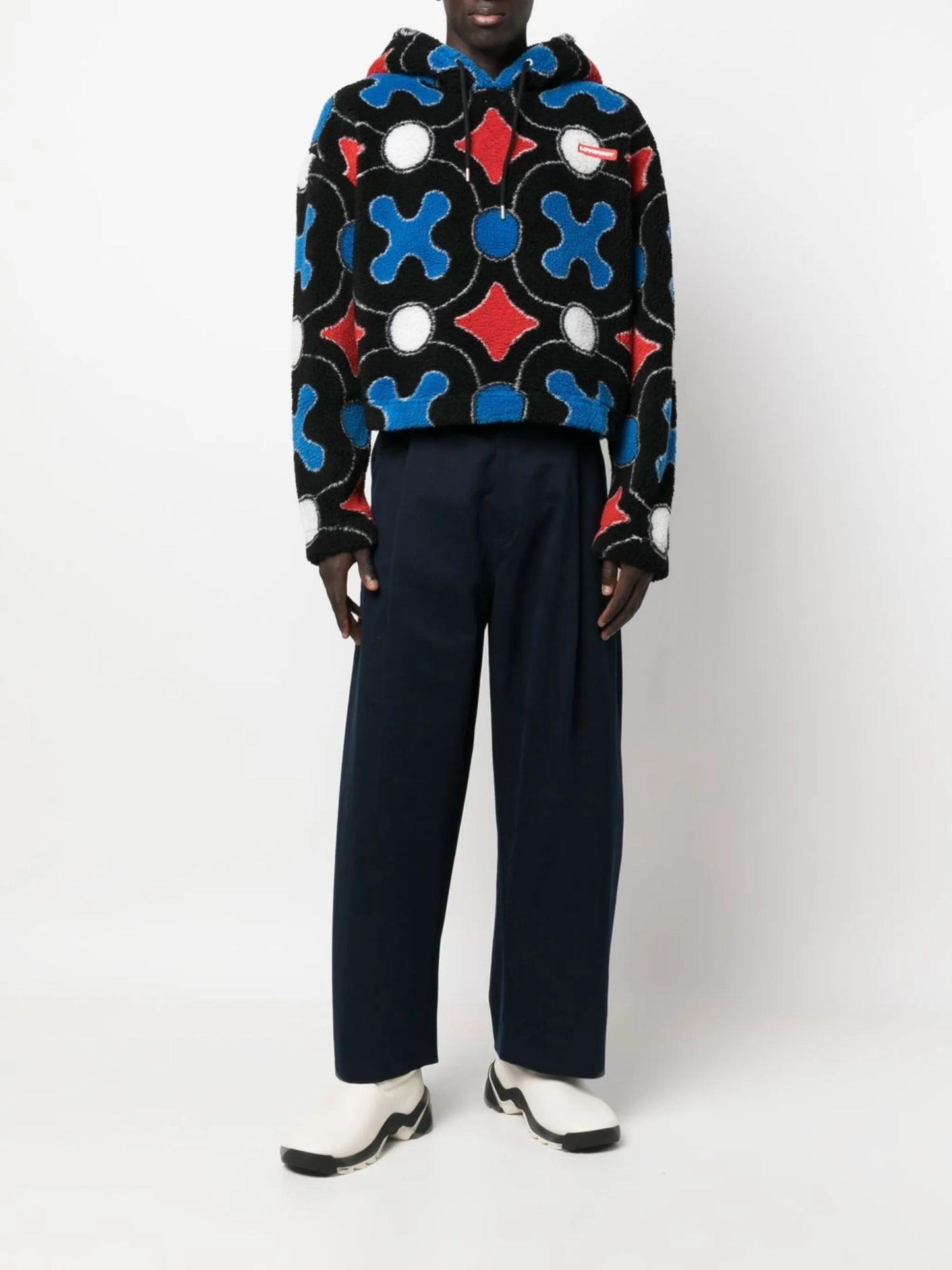 wide-leg high-waisted trousers