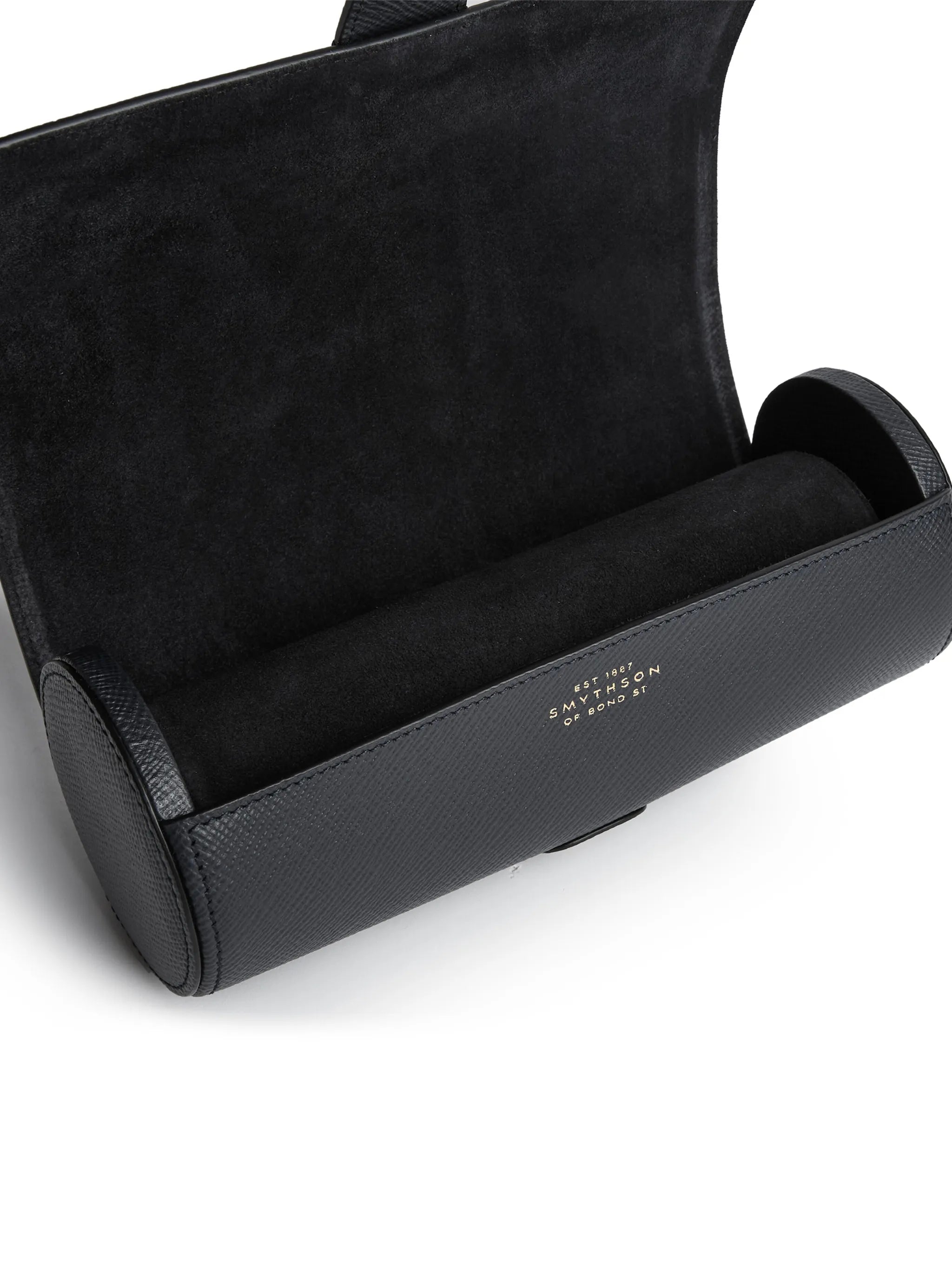 Panama leather 3-watch roll