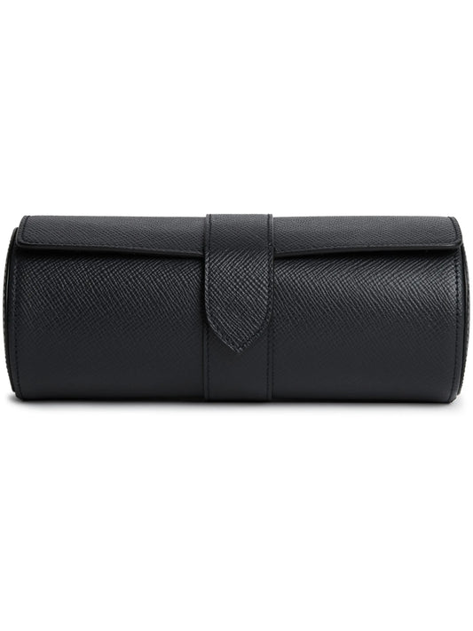 Panama leather 3-watch roll