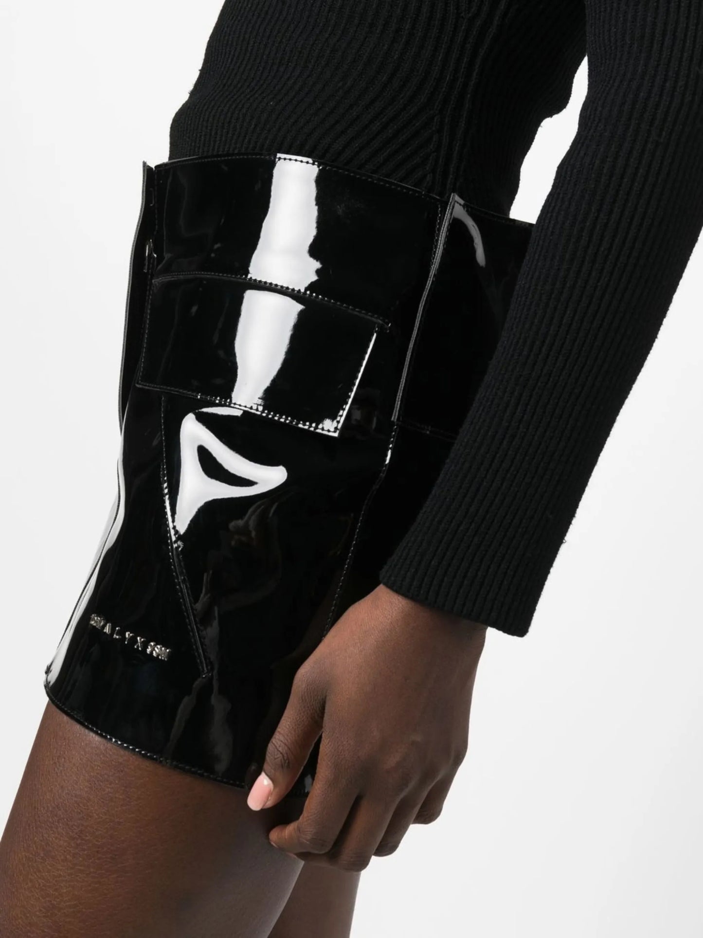 embossed-logo mini skirt