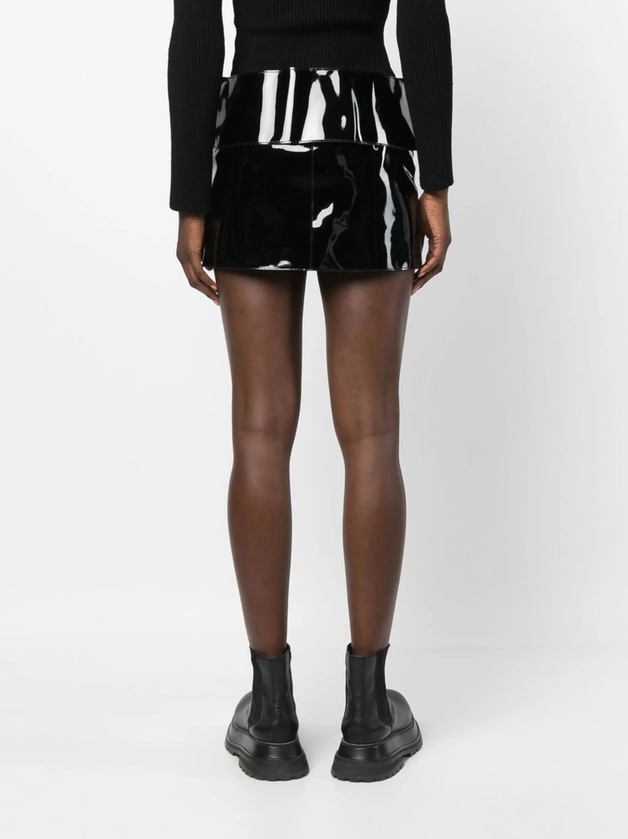 embossed-logo mini skirt