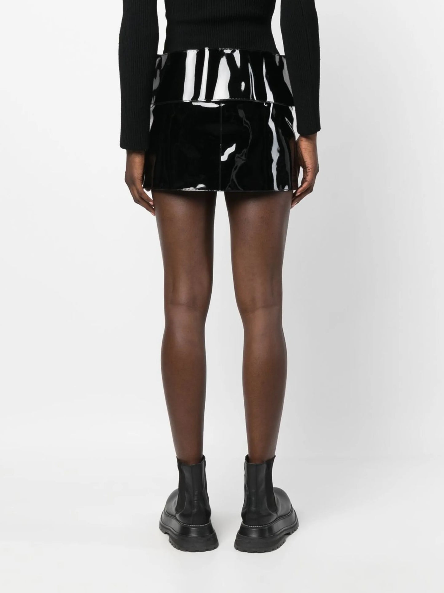 embossed-logo mini skirt