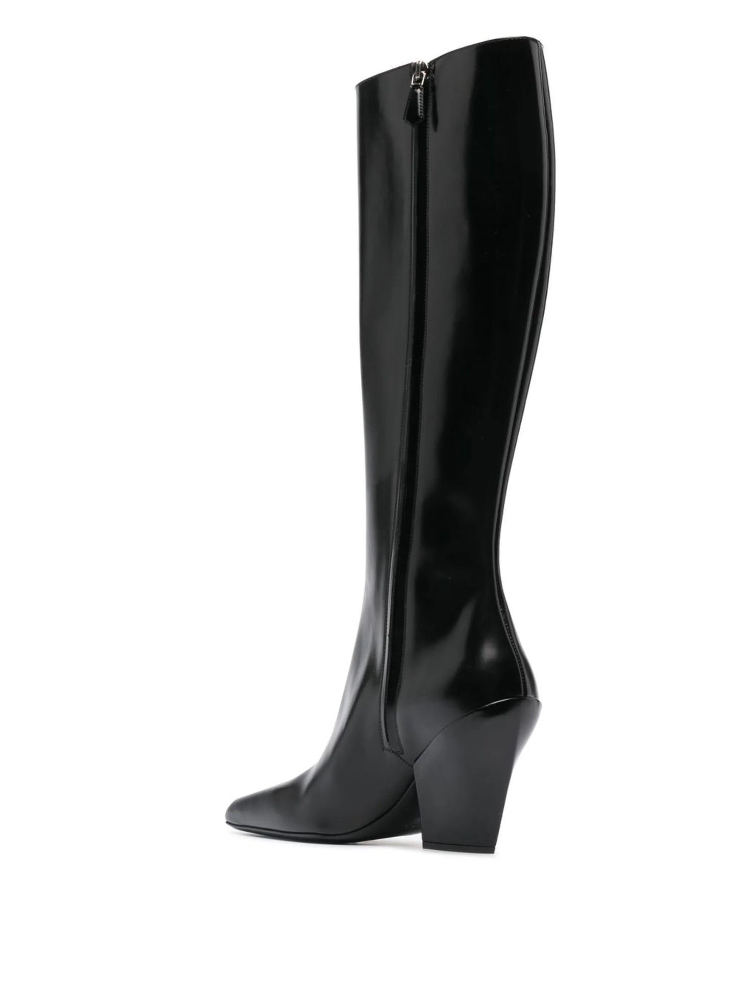 block-heel leather boots