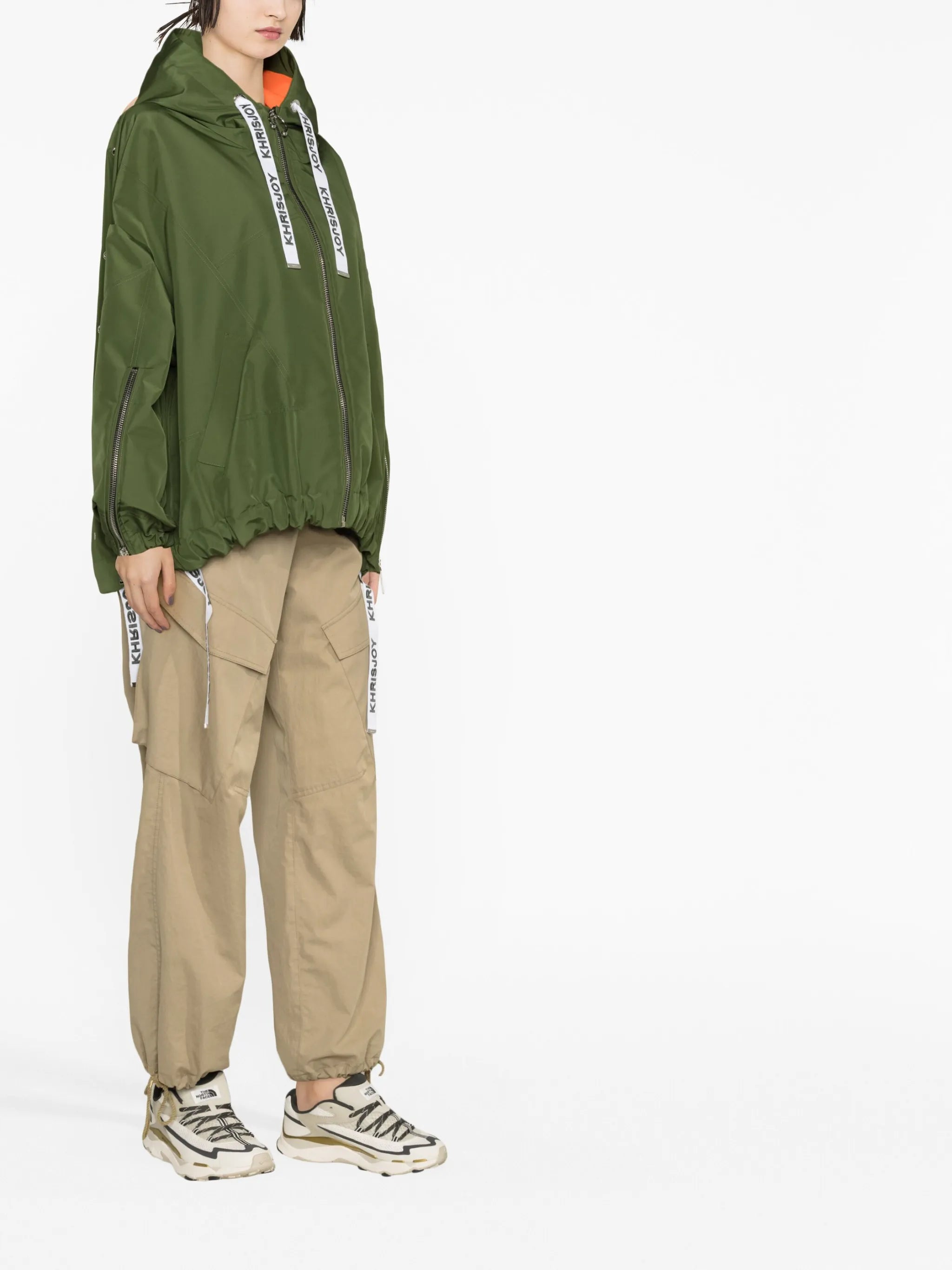 heart eyelets-detail lightweight jacket