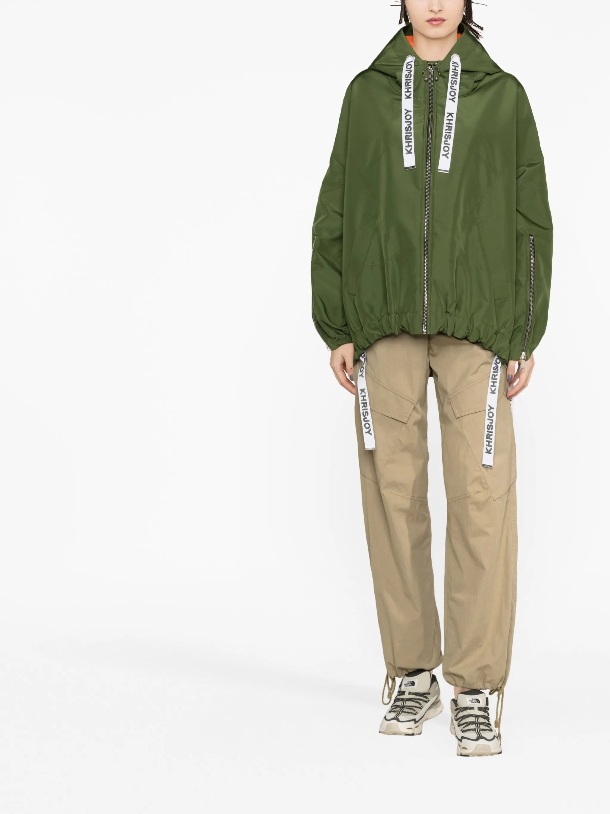 heart eyelets-detail lightweight jacket