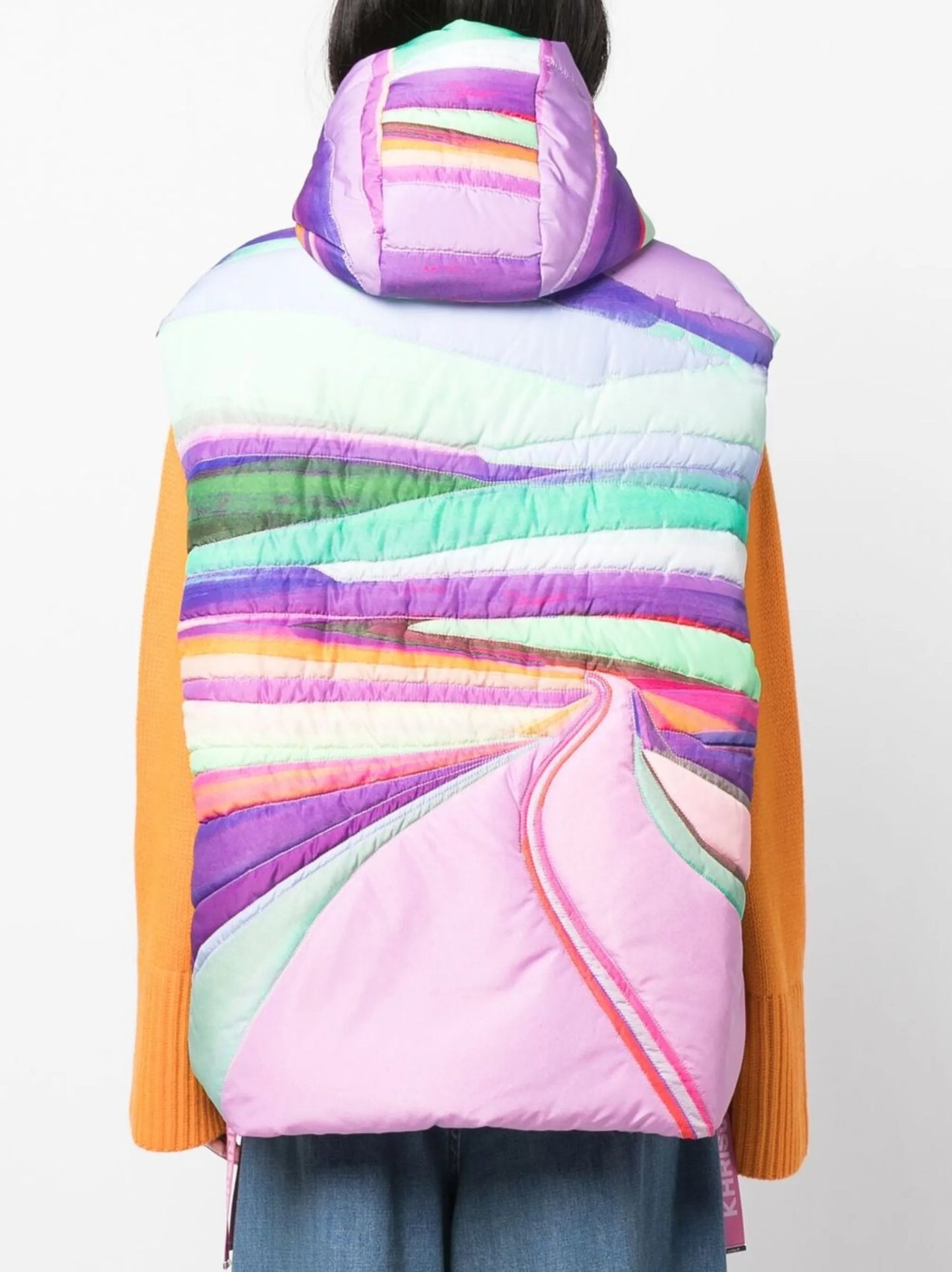 Khris abstract-print gilet