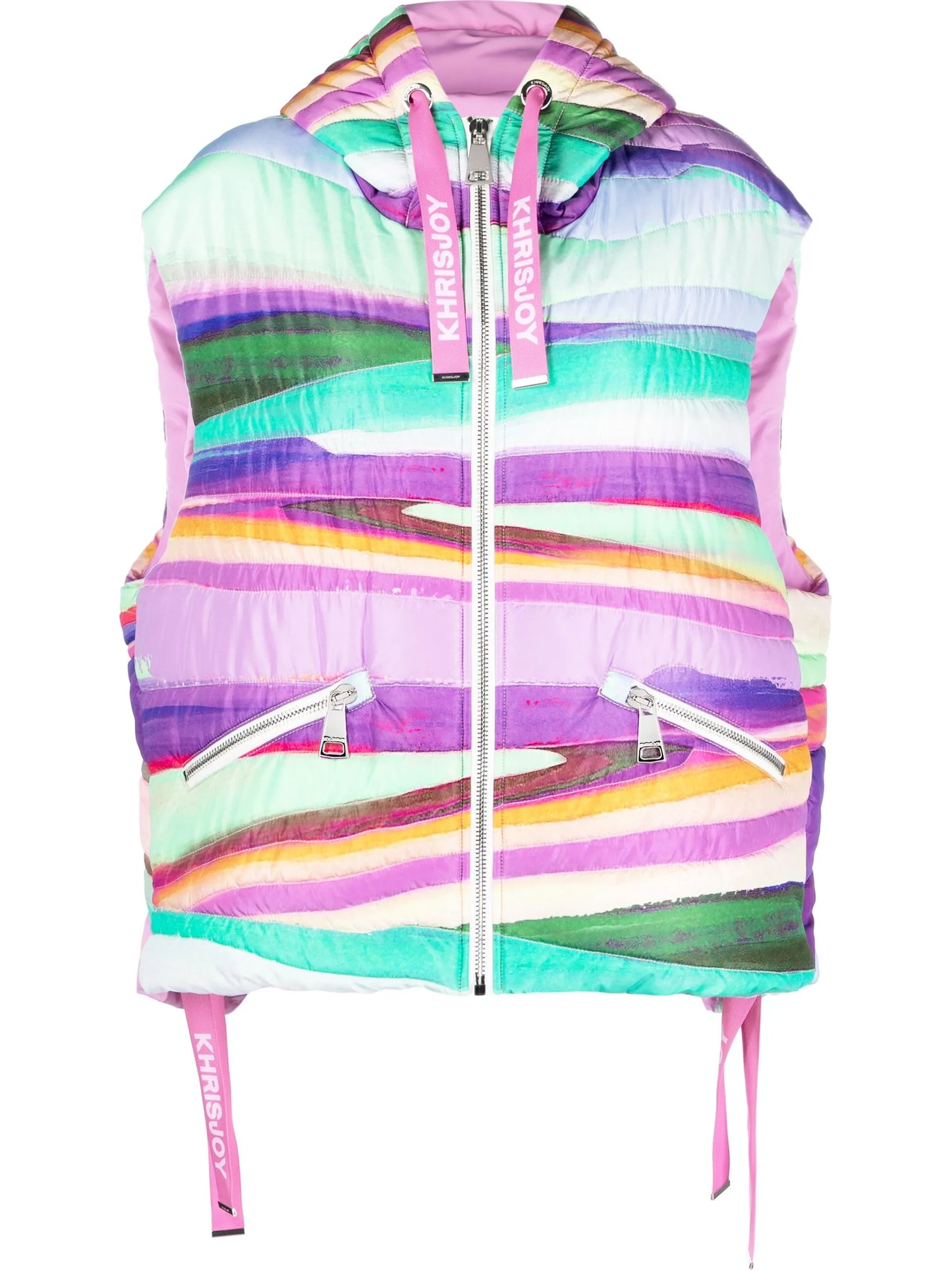 Khris abstract-print gilet