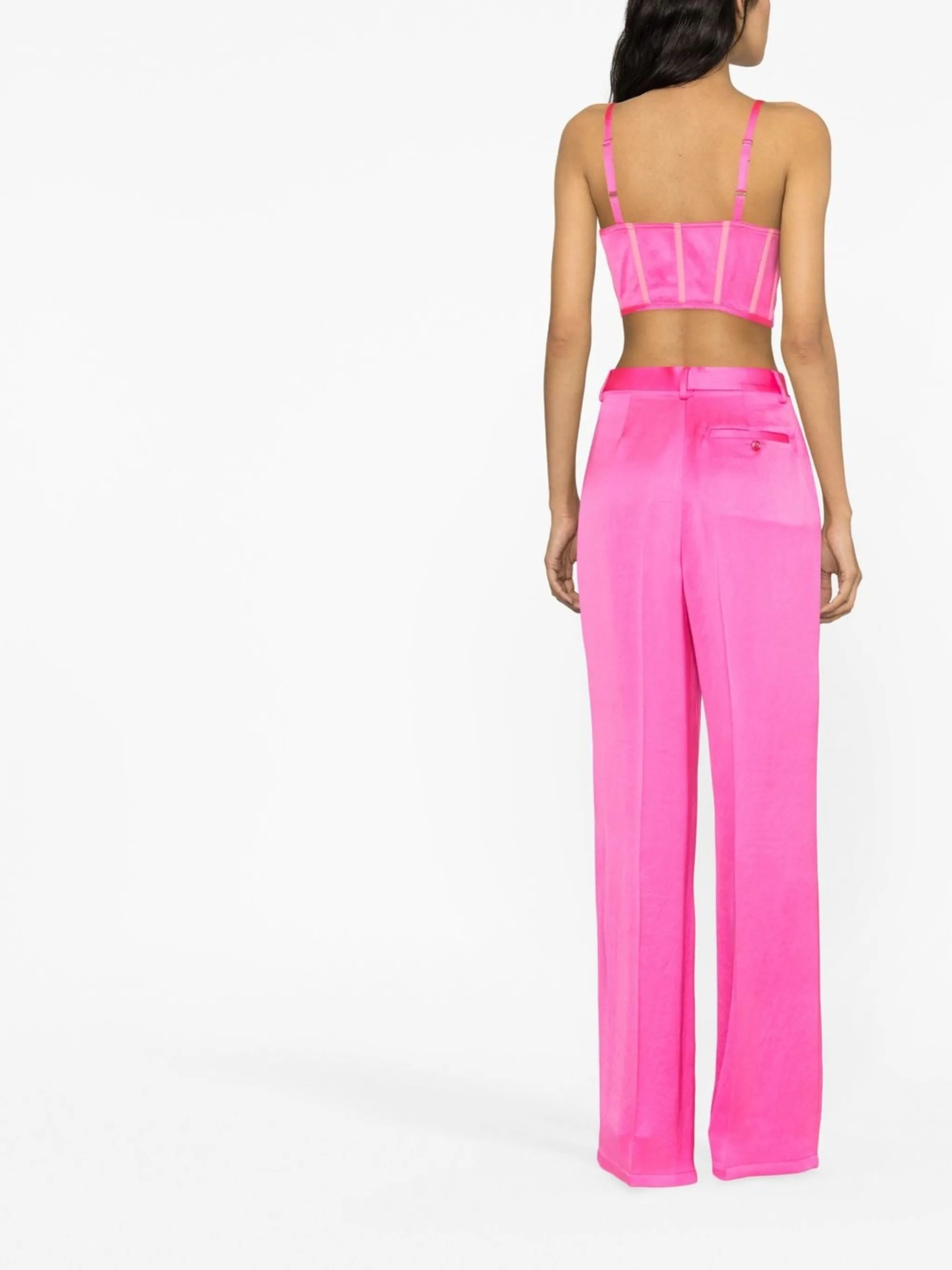 jacquard high-waisted trousers