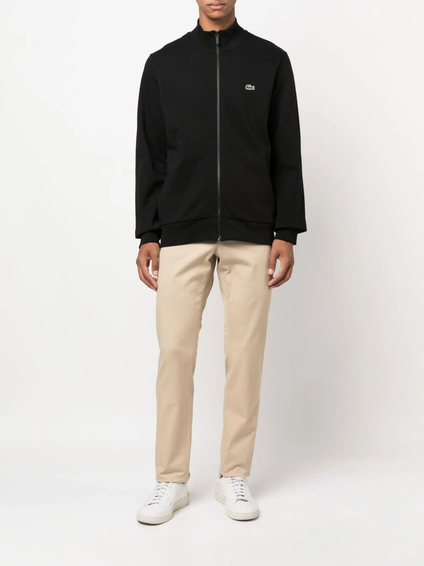high-neck zip-fastening sweatshirt