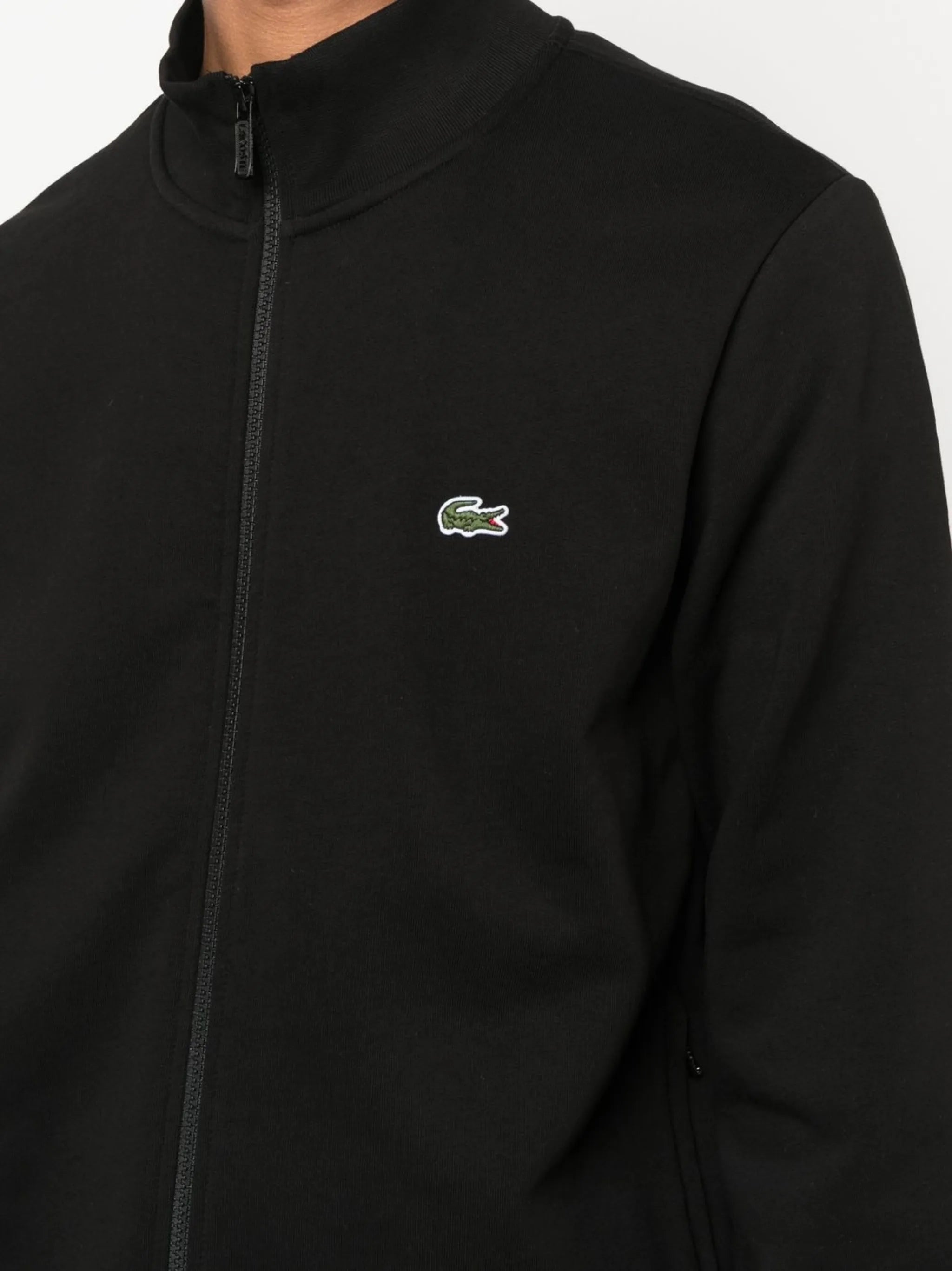 high-neck zip-fastening sweatshirt