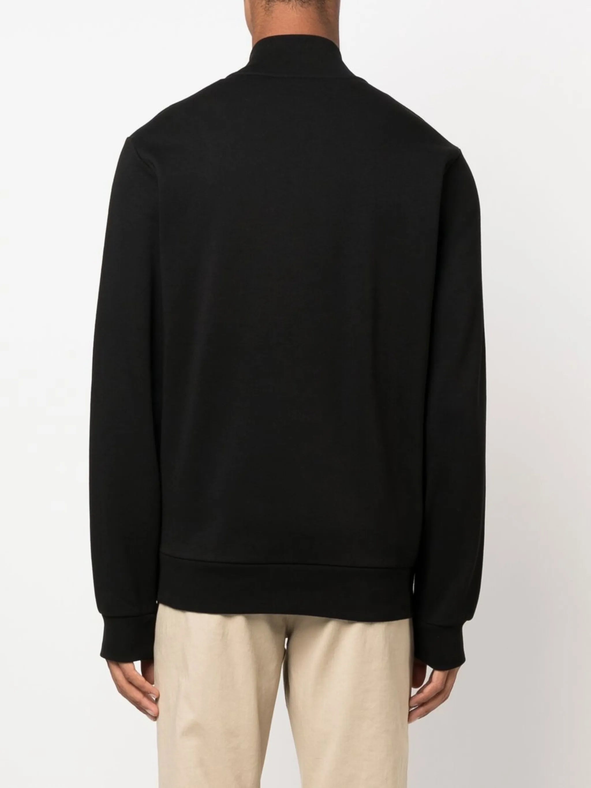 high-neck zip-fastening sweatshirt
