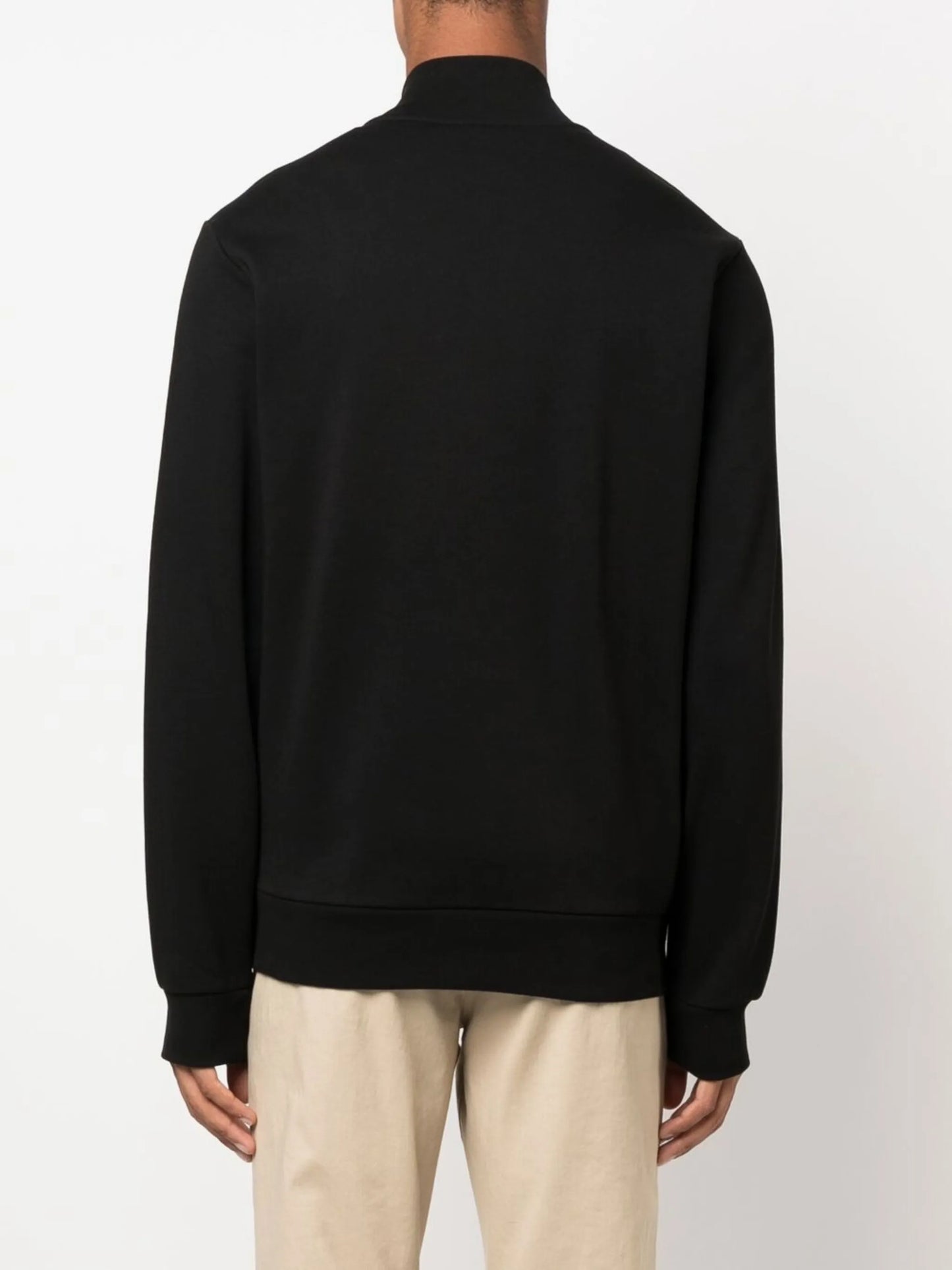 high-neck zip-fastening sweatshirt