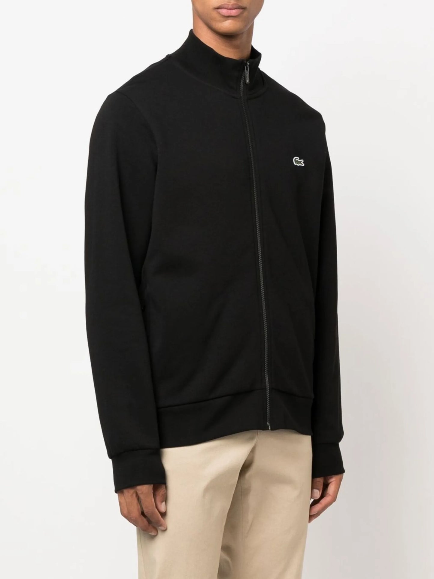 high-neck zip-fastening sweatshirt