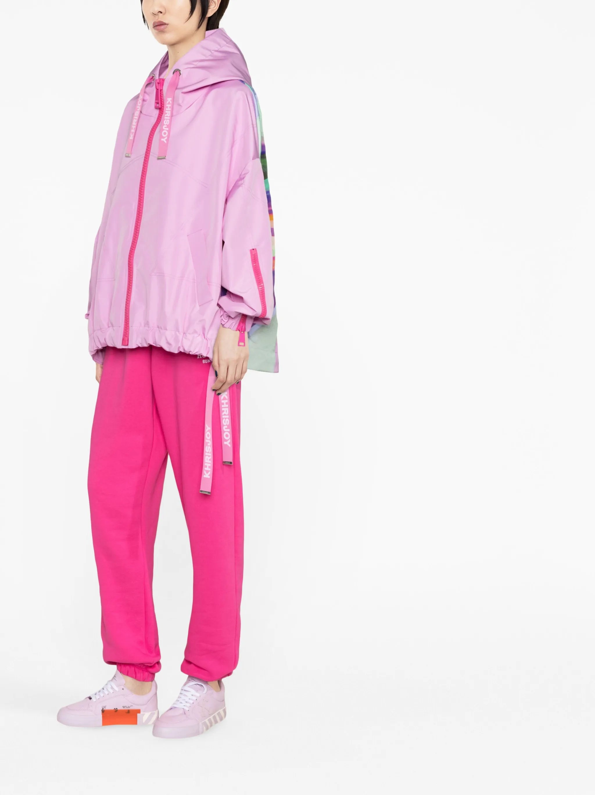 road-print windbreaker jacket