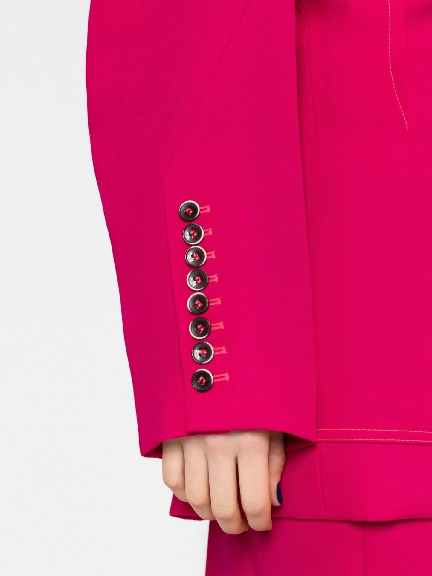 ruched-detail single-breasted blazer