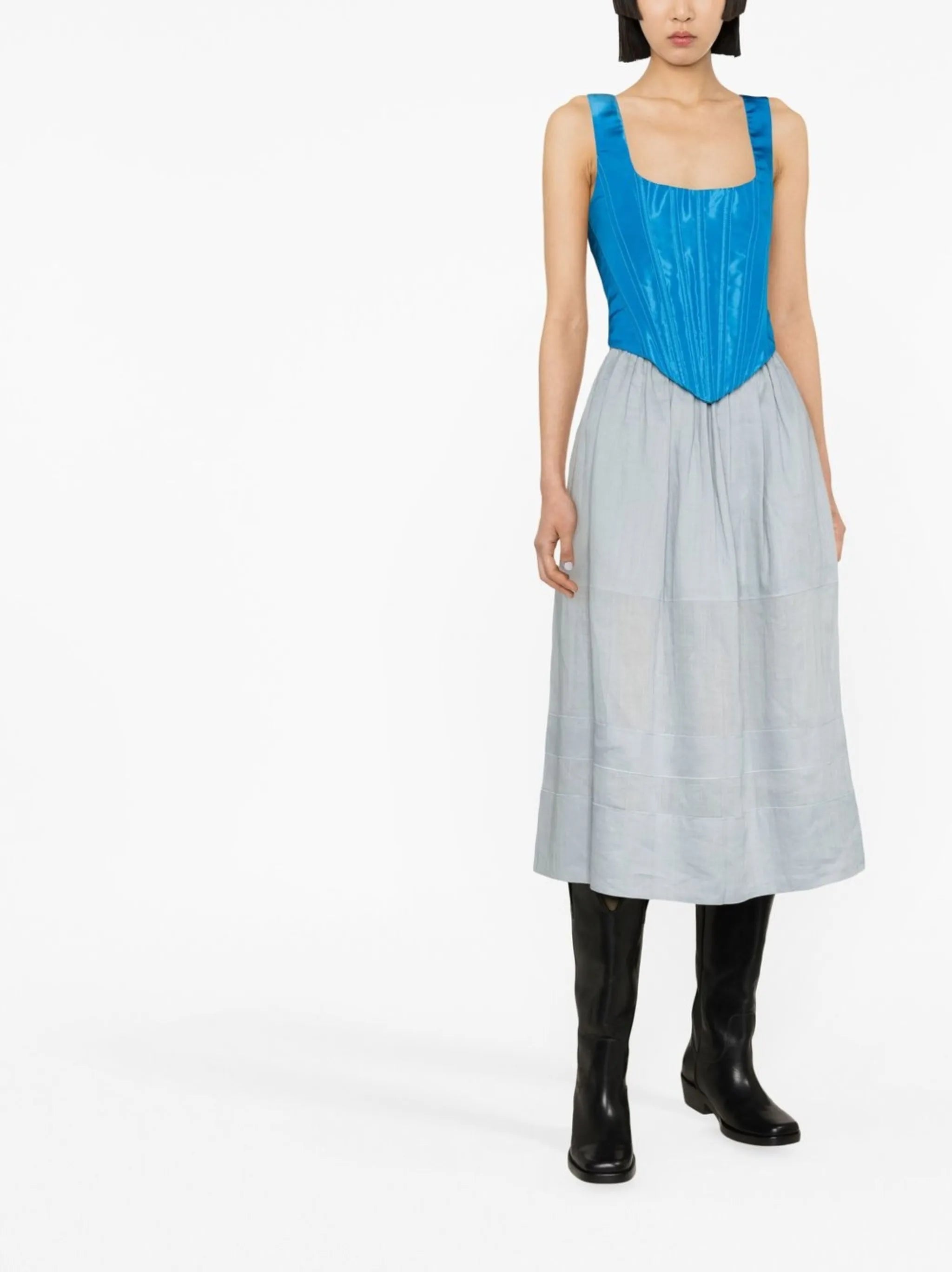 corset silk tank top