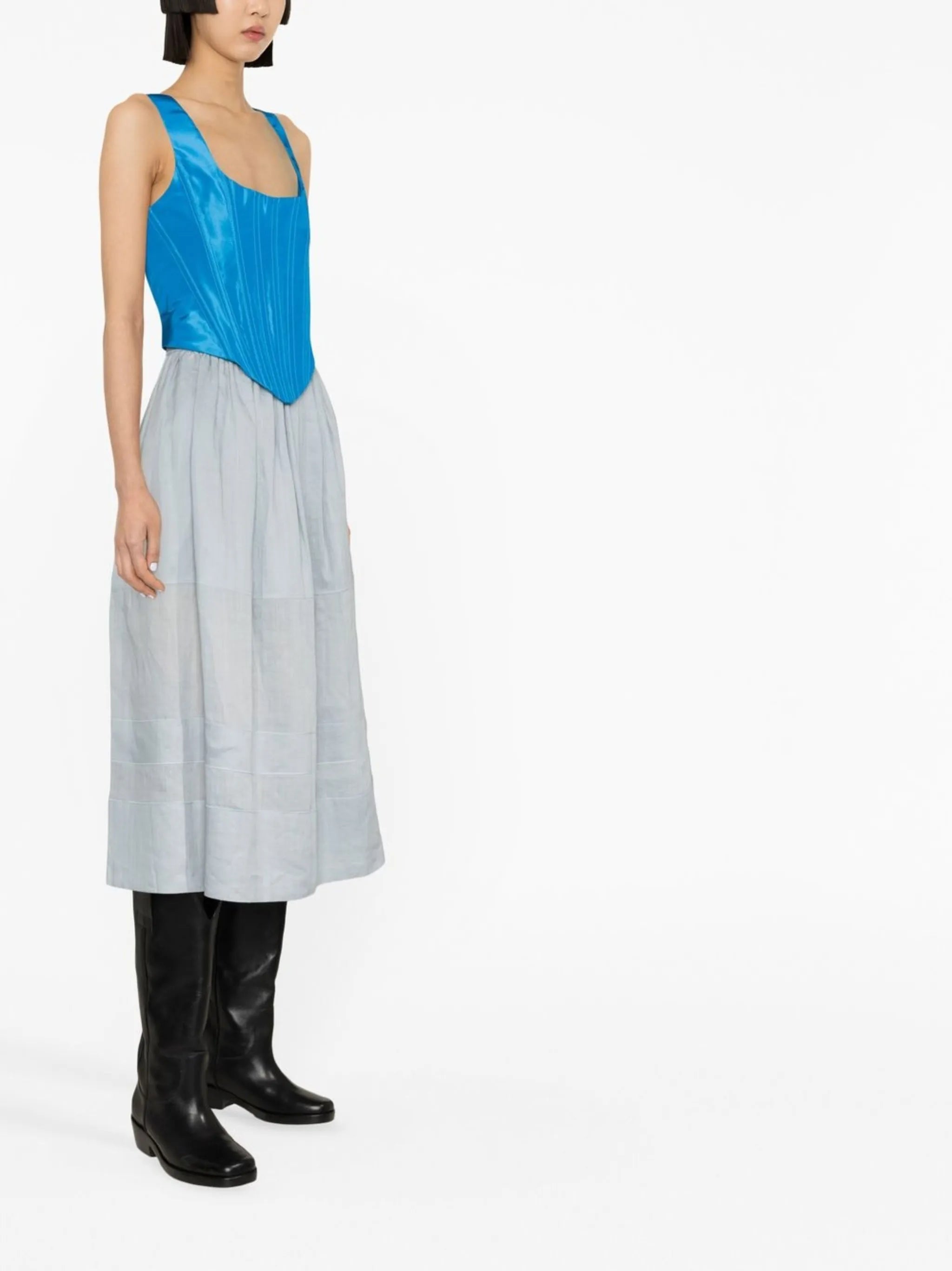 corset silk tank top
