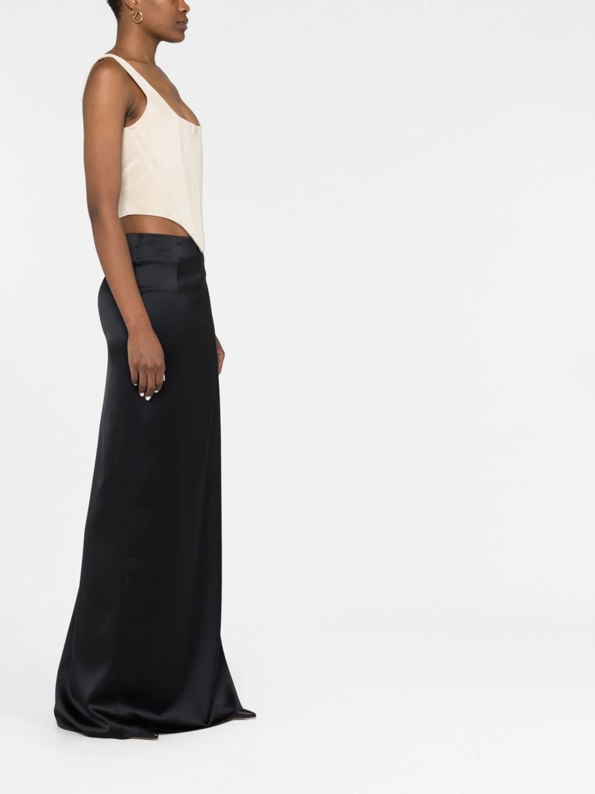 Moire corset-style top