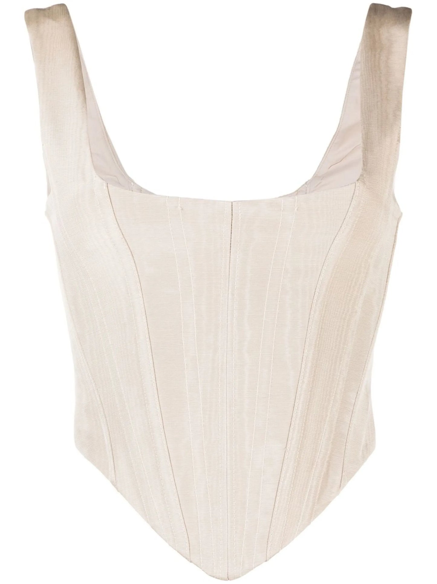Moire corset-style top