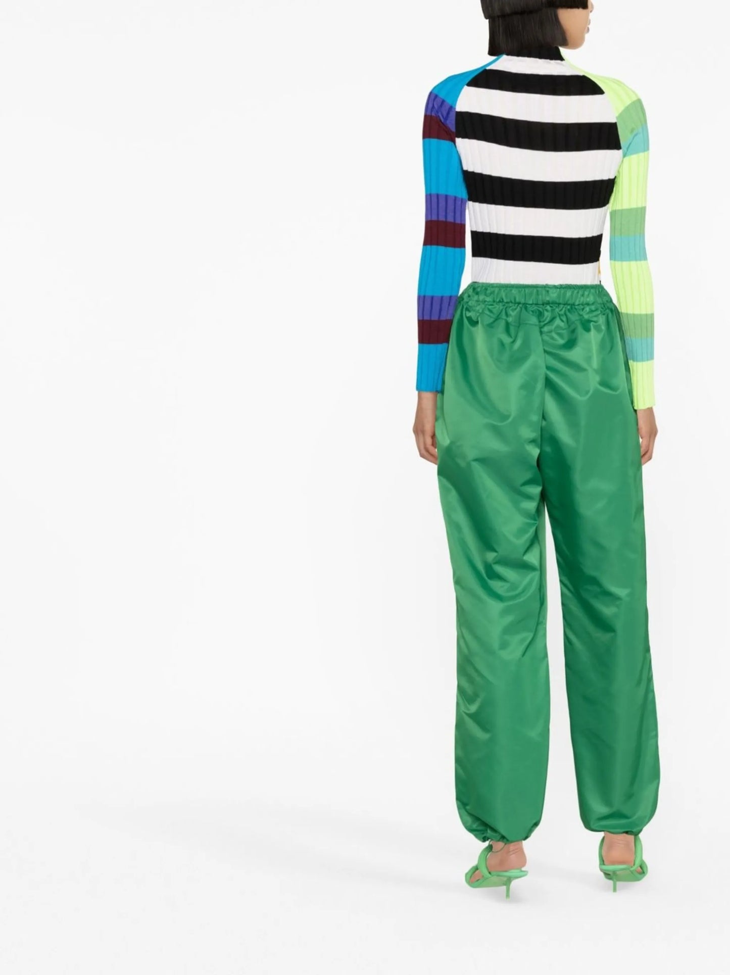 striped colour-block jumper