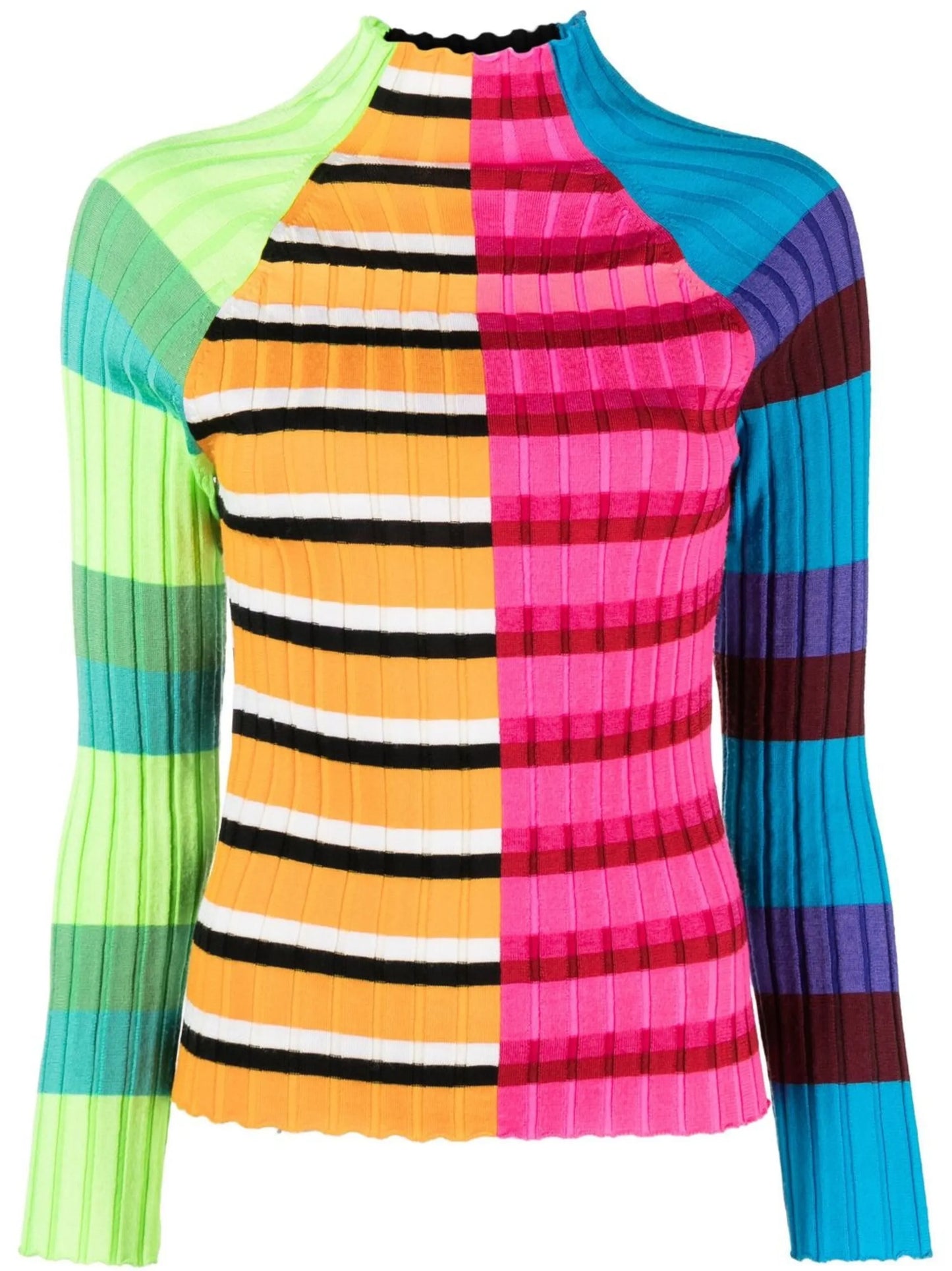 striped colour-block jumper