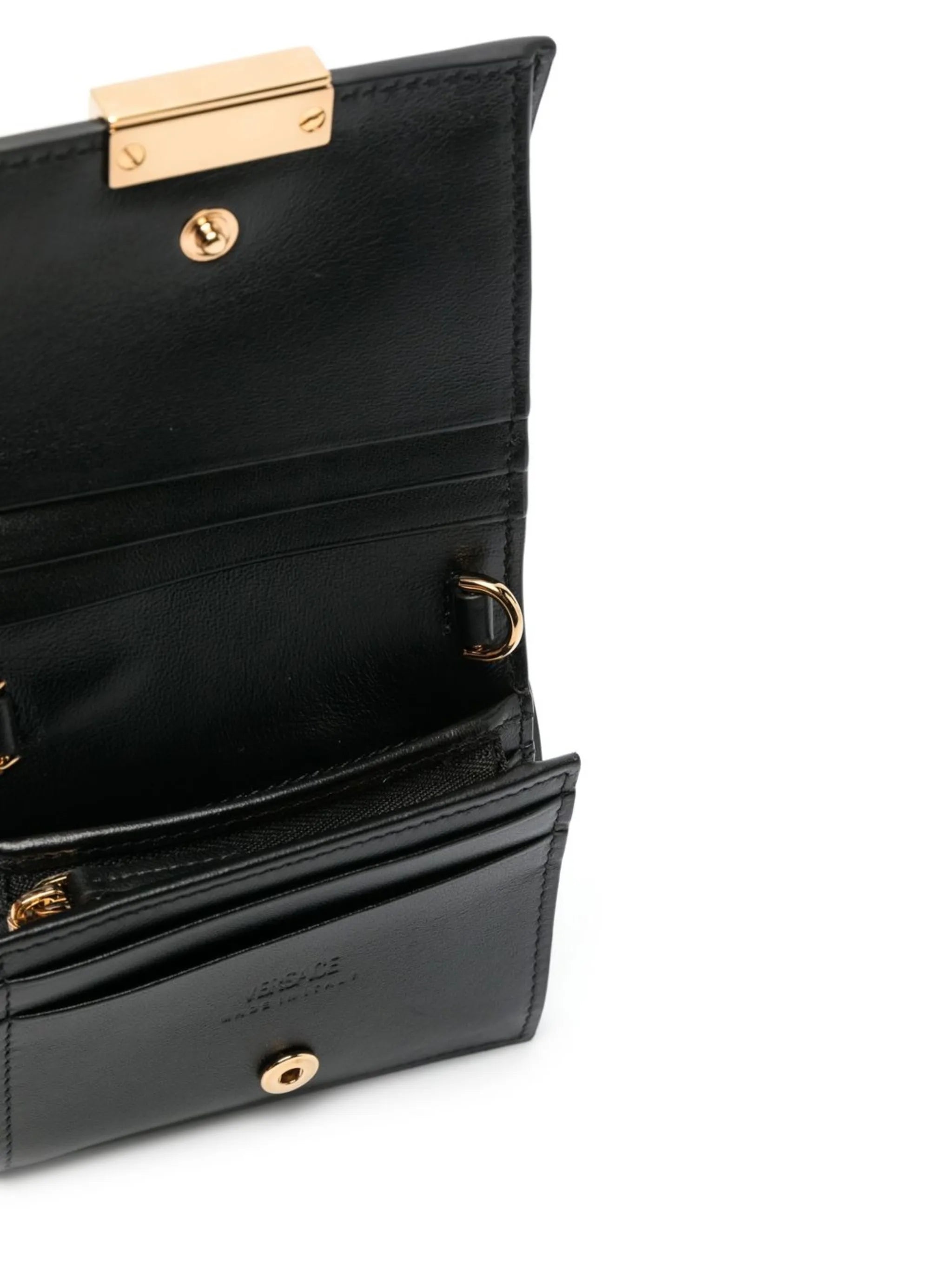 Greca-plaque detail crossbody bag