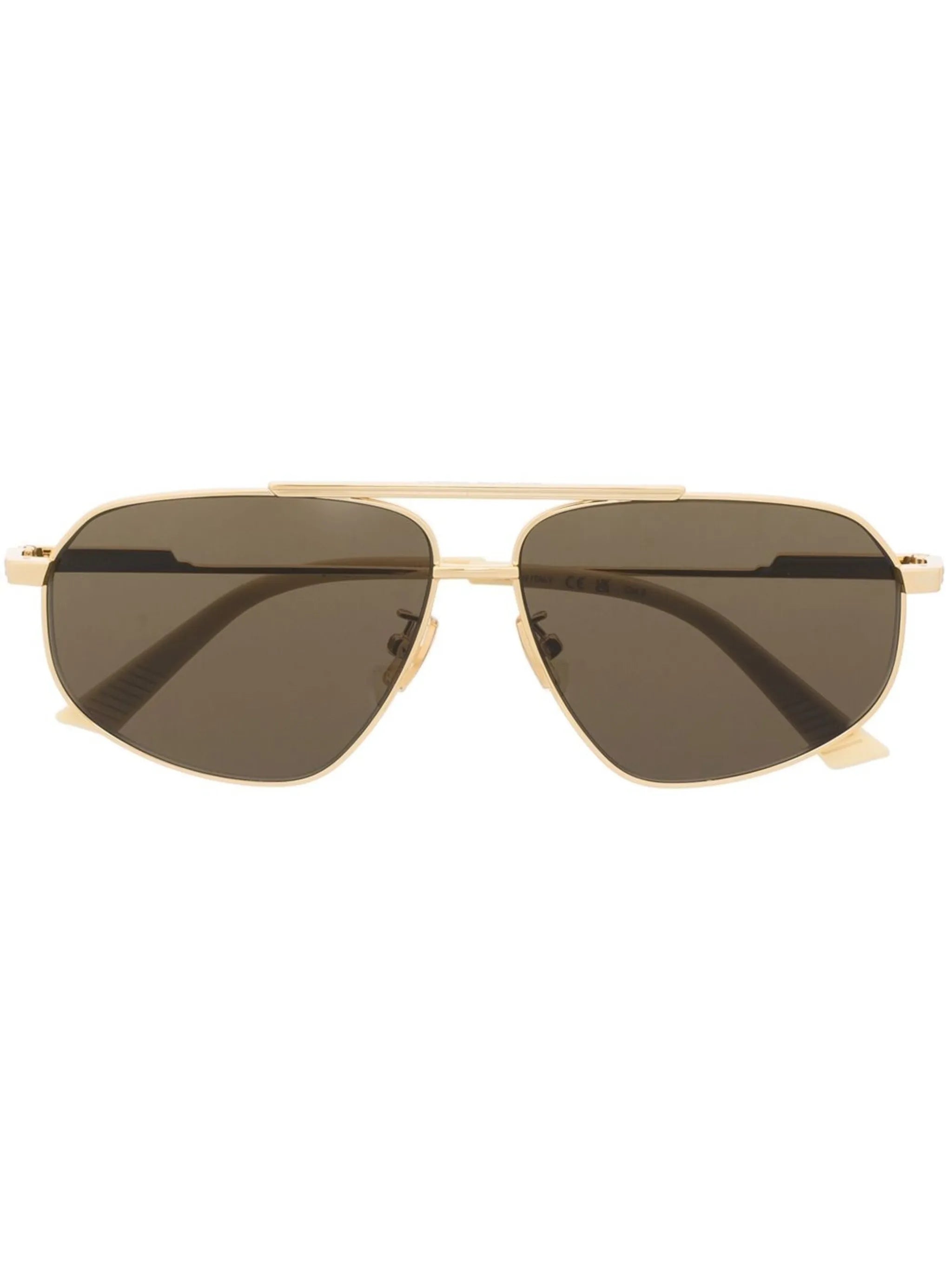 gold-wire pilot-frame sunglasses