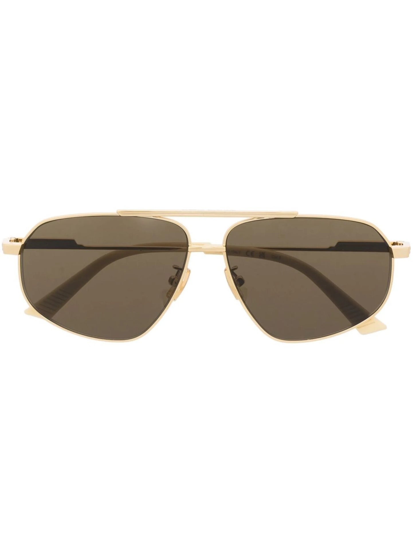gold-wire pilot-frame sunglasses