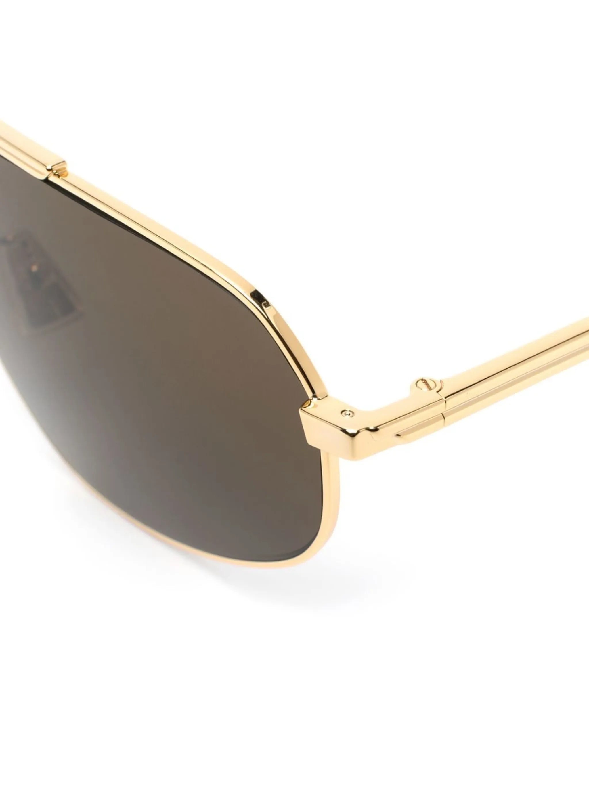 gold-wire pilot-frame sunglasses